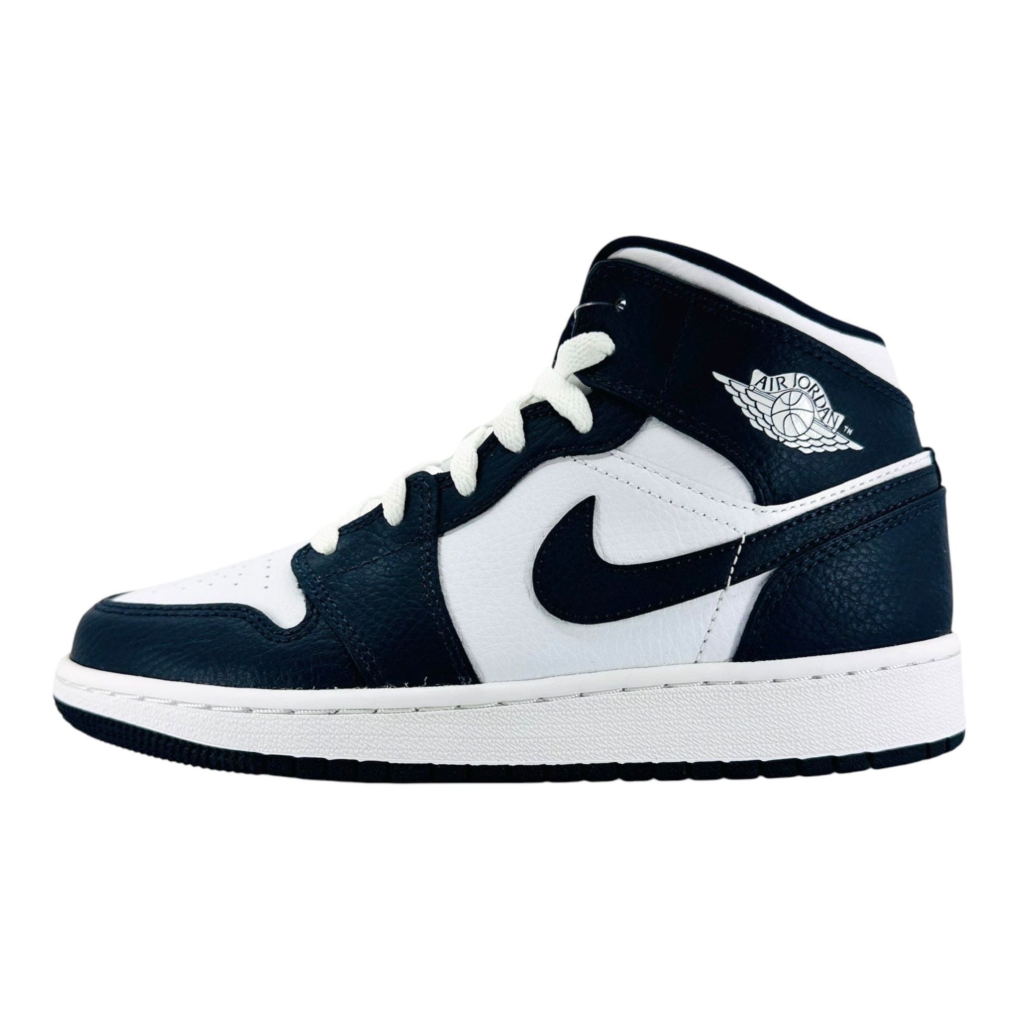 Nike 1 Mid White Metallic Gold Obsidian (GS) Size US 5 / EU 37 - 2 Thumbnail