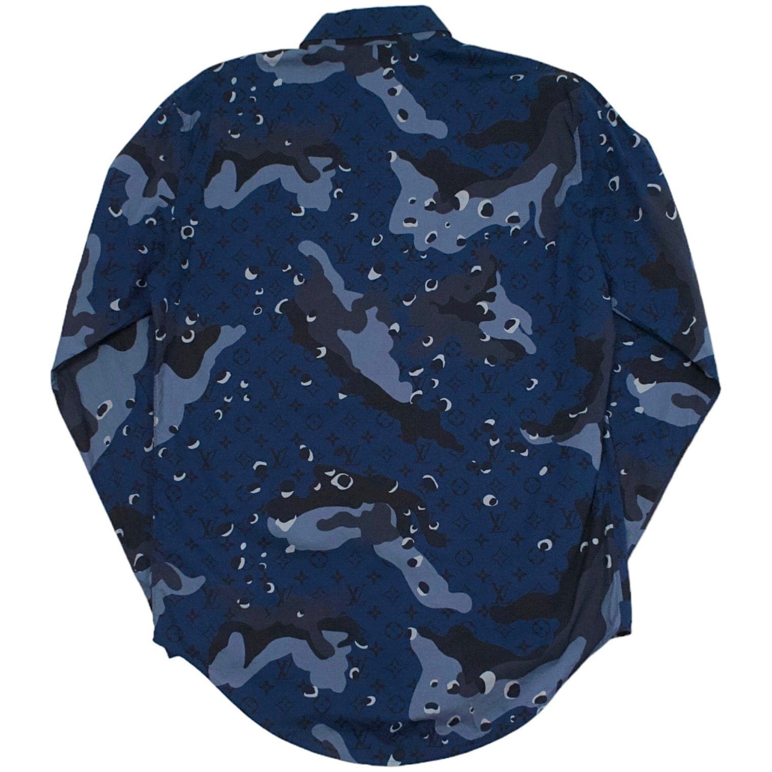 Louis Vuitton Camouflage DNA Button Up Shirt Blue Camo Size US L / EU 52-54 / 3 - 5 Thumbnail