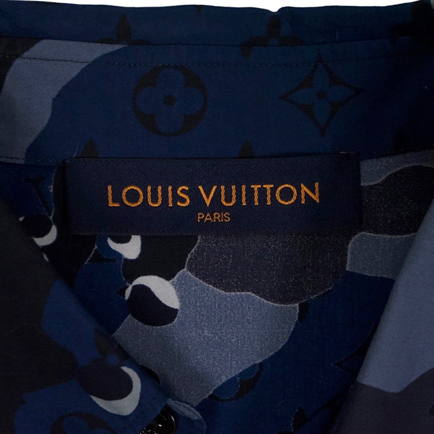 Louis Vuitton Camouflage DNA Button Up Shirt Blue Camo Size US L / EU 52-54 / 3 - 6 Thumbnail