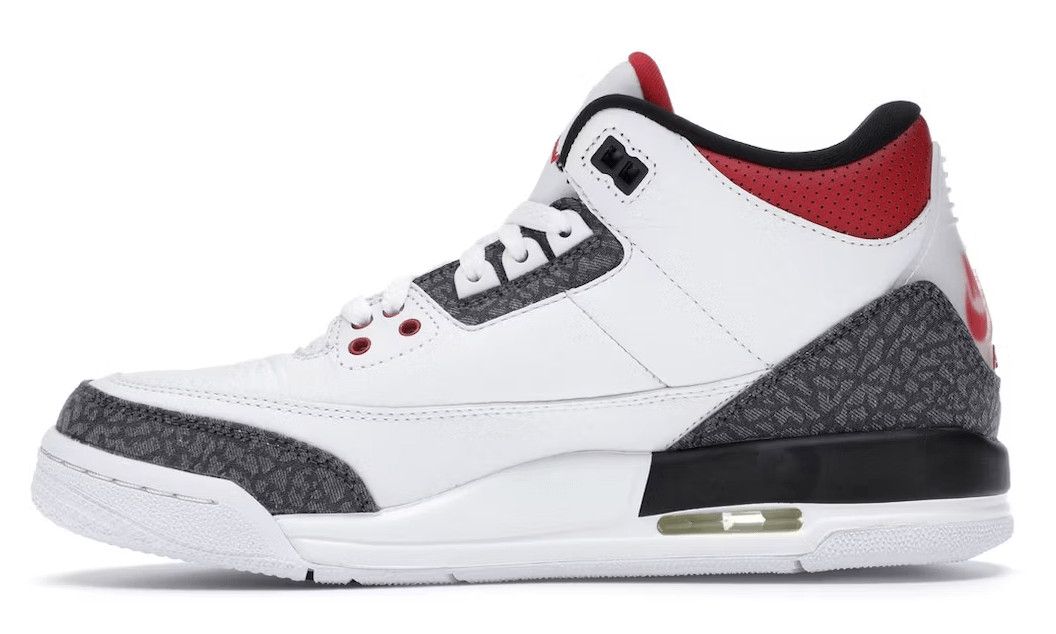 Nike 3 Retro SE Fire Red Denim (GS) Size US 7 / EU 40 - 2 Thumbnail