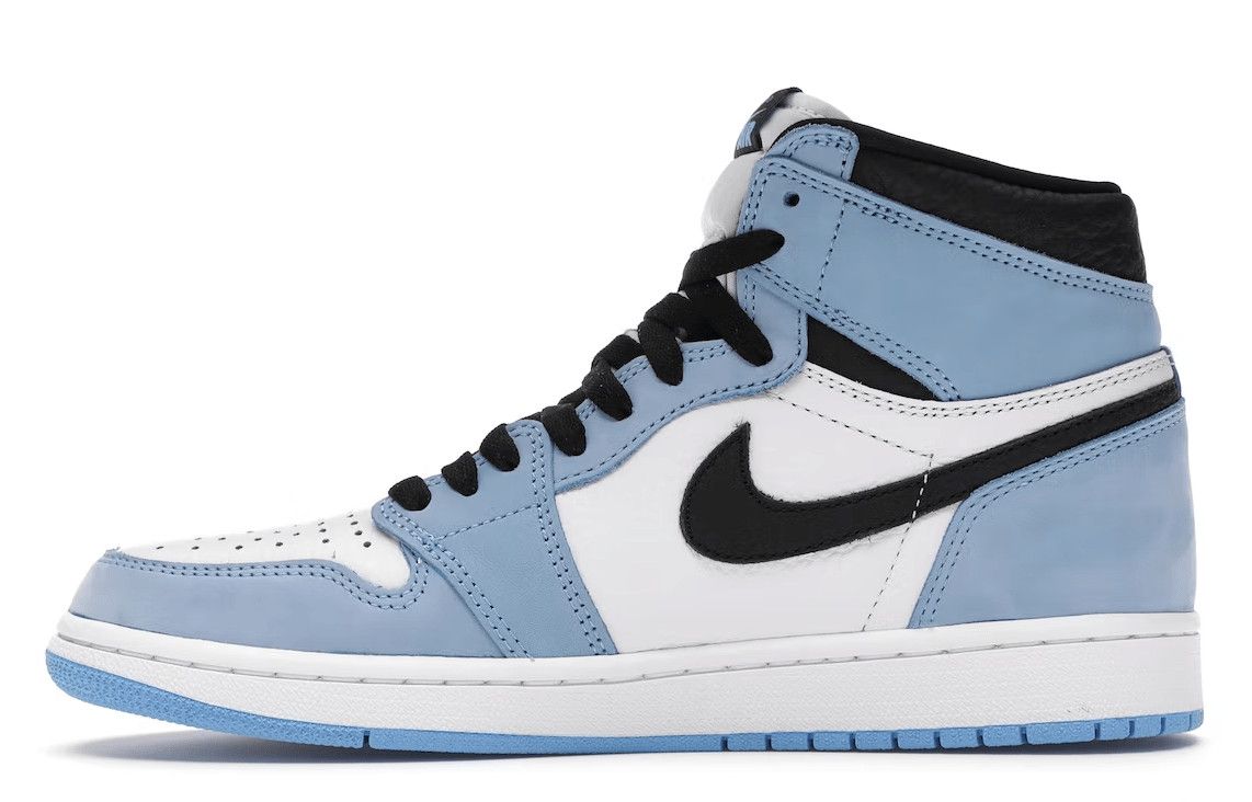 Nike Air Jordan 1 Retro High White University Blue Black Size US 9 / EU 42 - 2 Thumbnail