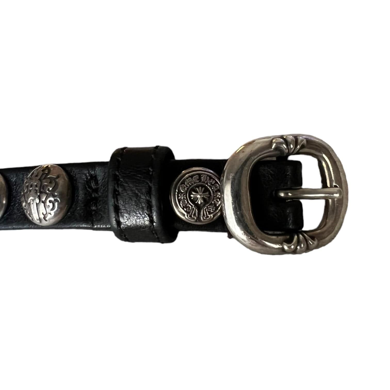 Chrome Hearts Double Wrap Dagger Gunslinger Leather Bracelet Black (.925 Size ONE SIZE - 3 Thumbnail