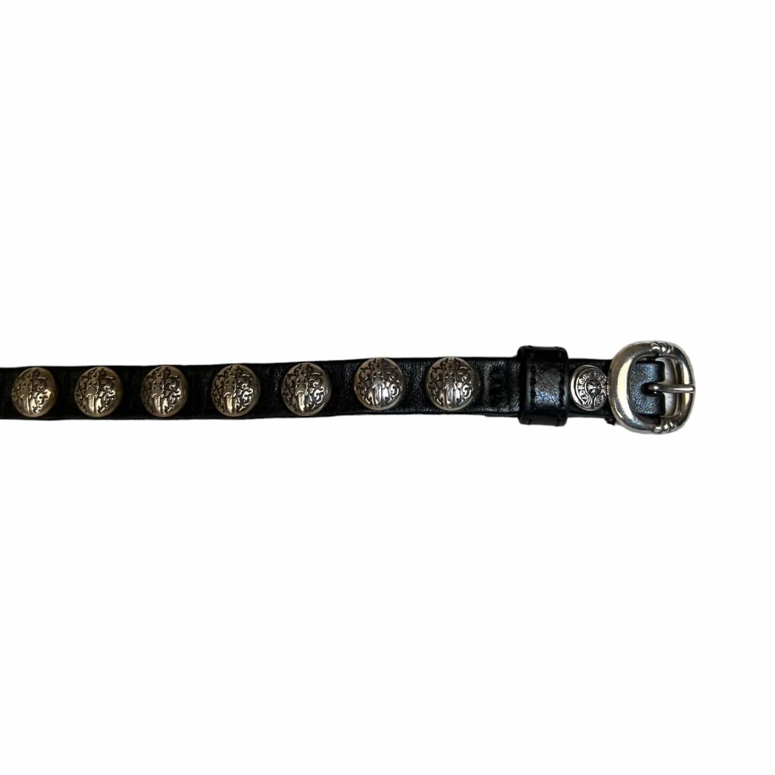 Chrome Hearts Double Wrap Dagger Gunslinger Leather Bracelet Black (.925 Size ONE SIZE - 4 Thumbnail