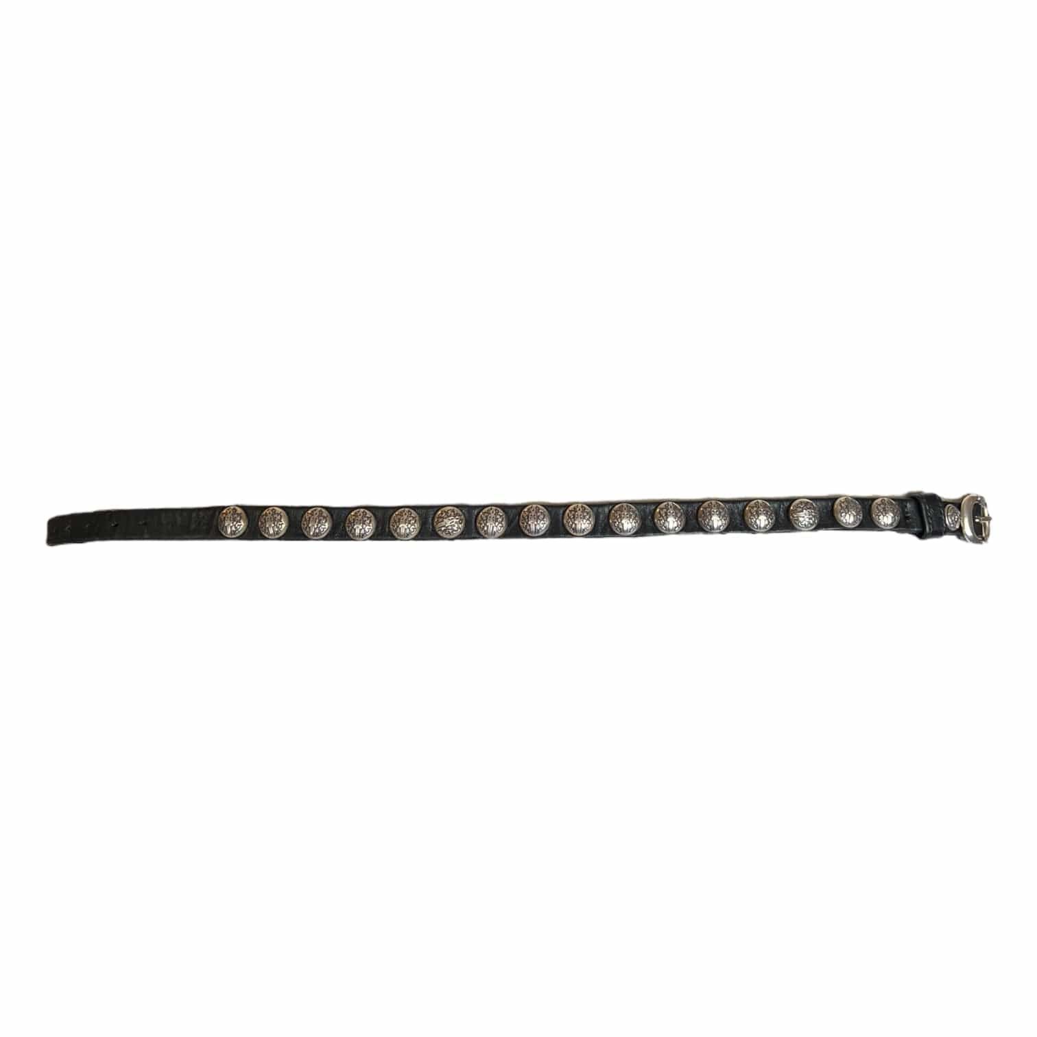 Chrome Hearts Double Wrap Dagger Gunslinger Leather Bracelet Black (.925 Size ONE SIZE - 5 Thumbnail