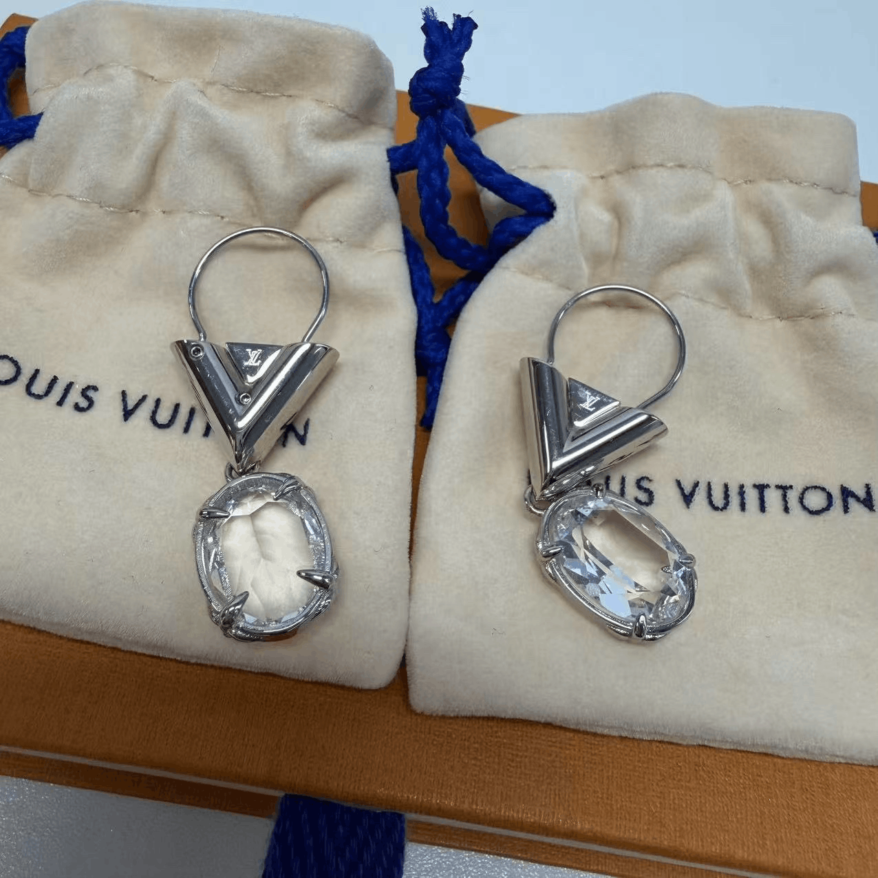 Louis Vuitton Louis Vuitton Crystal Drop Earrings Size ONE SIZE - 2 Thumbnail