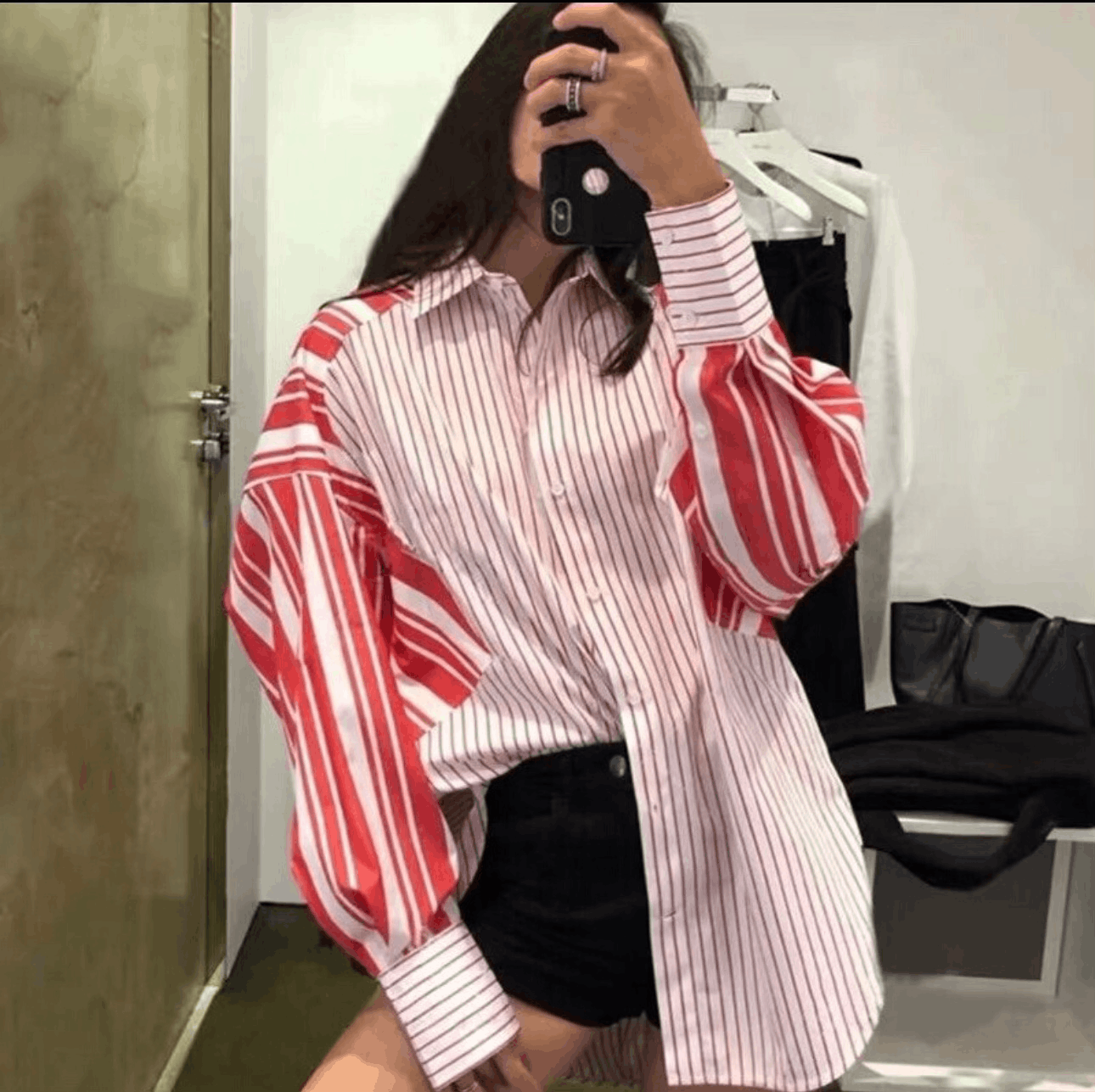 Celine Celine Old Celine Red White Stripe Plaid Shirt Coat Size S / US 4 / IT 40 - 5 Thumbnail