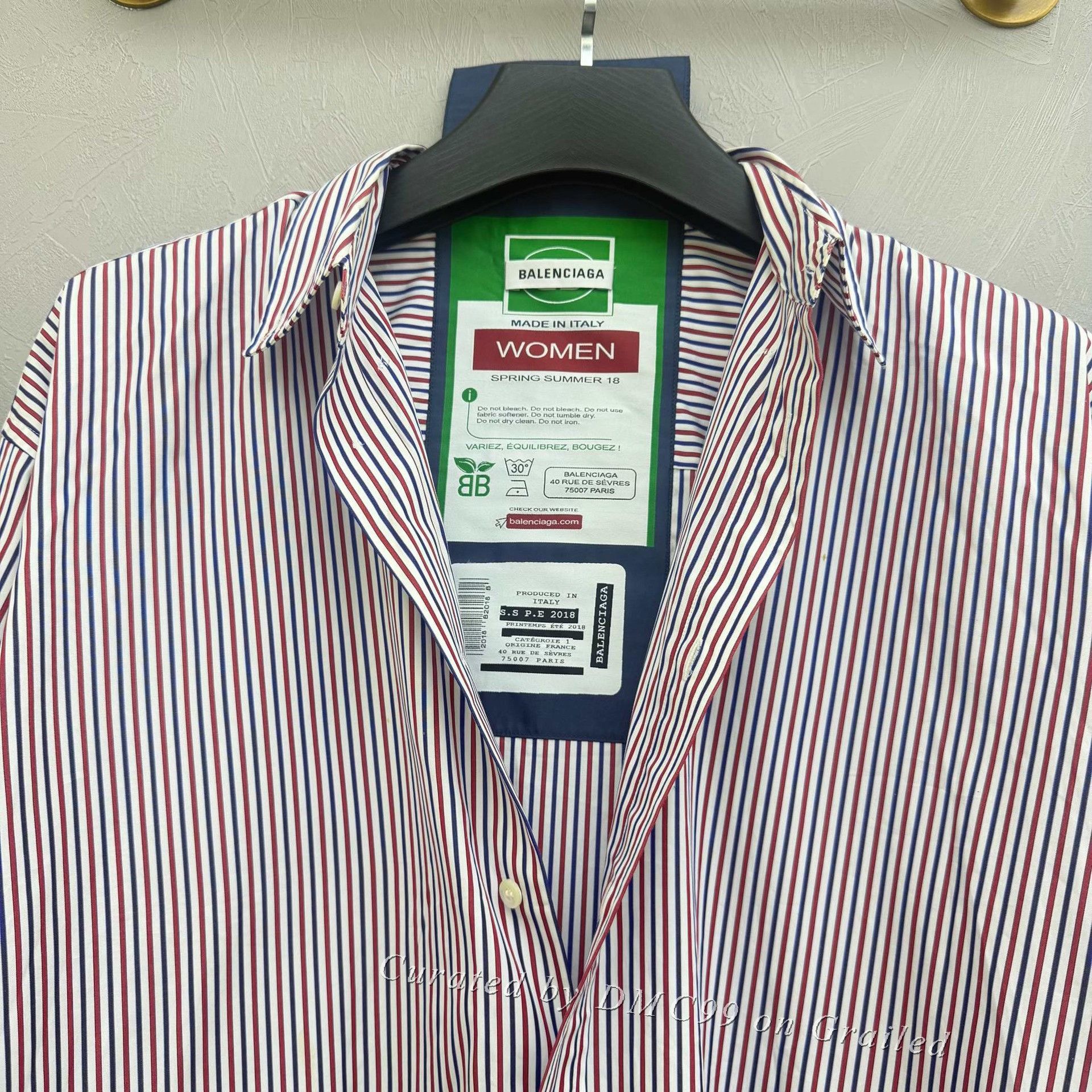Balenciaga Balenciaga Double B Logo Red Blue Check Shirt Jacket Size XS / US 0-2 / IT 36-38 - 2 Thumbnail