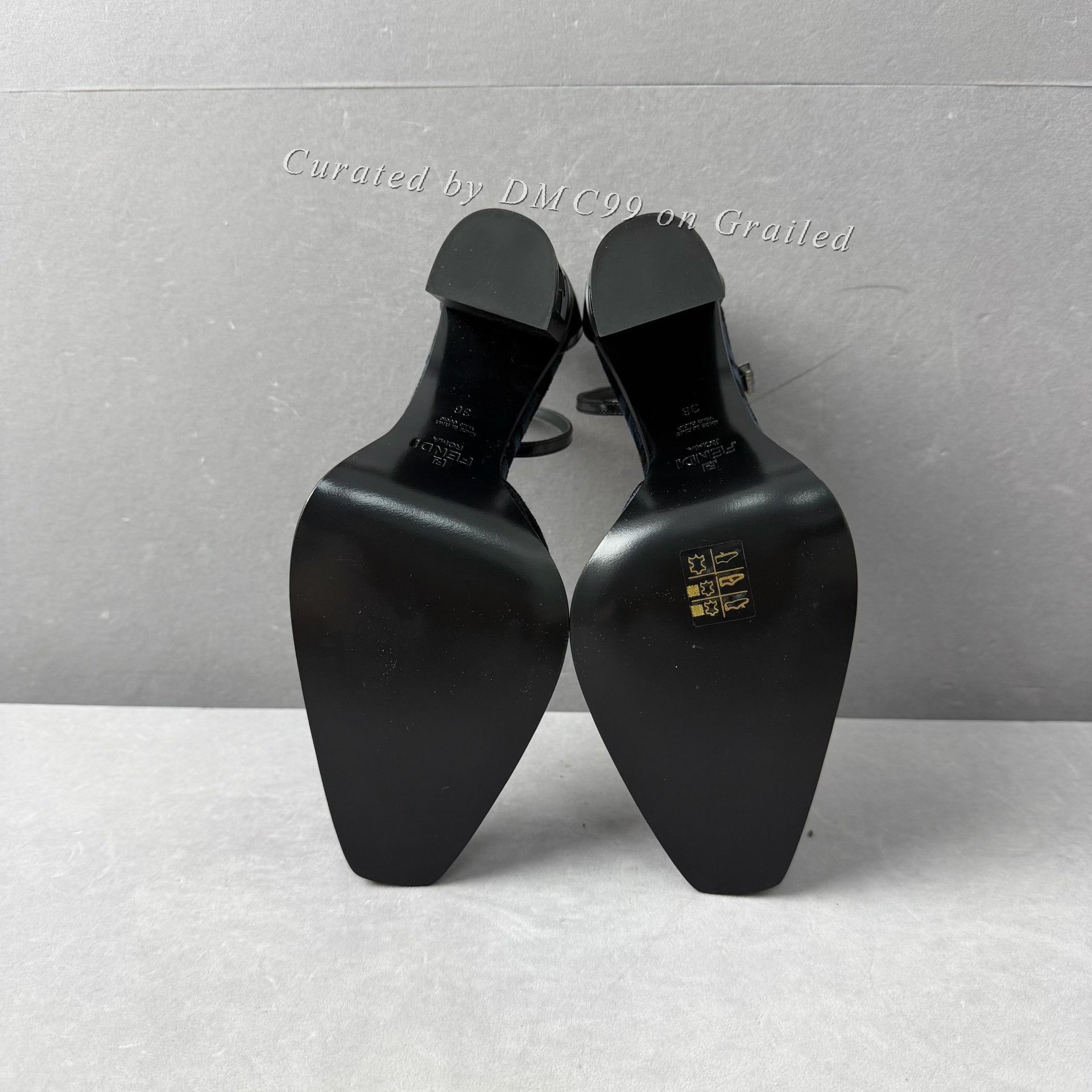 Fendi Fendi Double F Logo Open Heel Heels Size US 5 / IT 35 - 5 Thumbnail