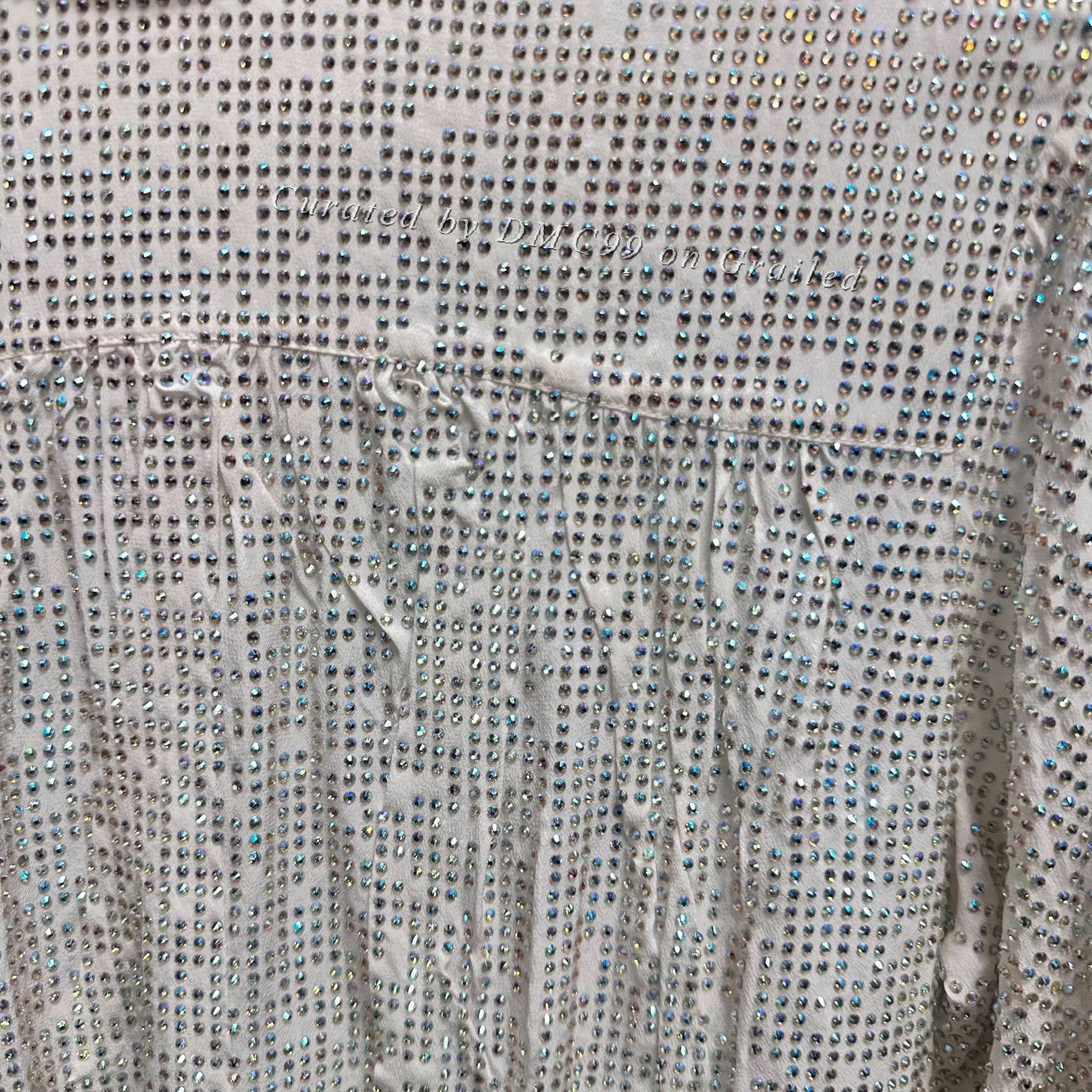 Miu Miu Miumiu Rainbow Rhinestone Silk Top Size S / US 4 / IT 40 - 3 Thumbnail