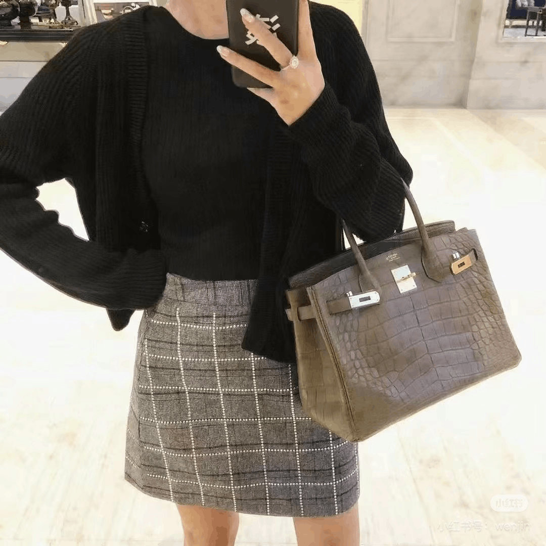 Miu Miu Miumiu Diamond-embellished Plaid Wool Skirt Size 42" / US 20 - 3 Thumbnail