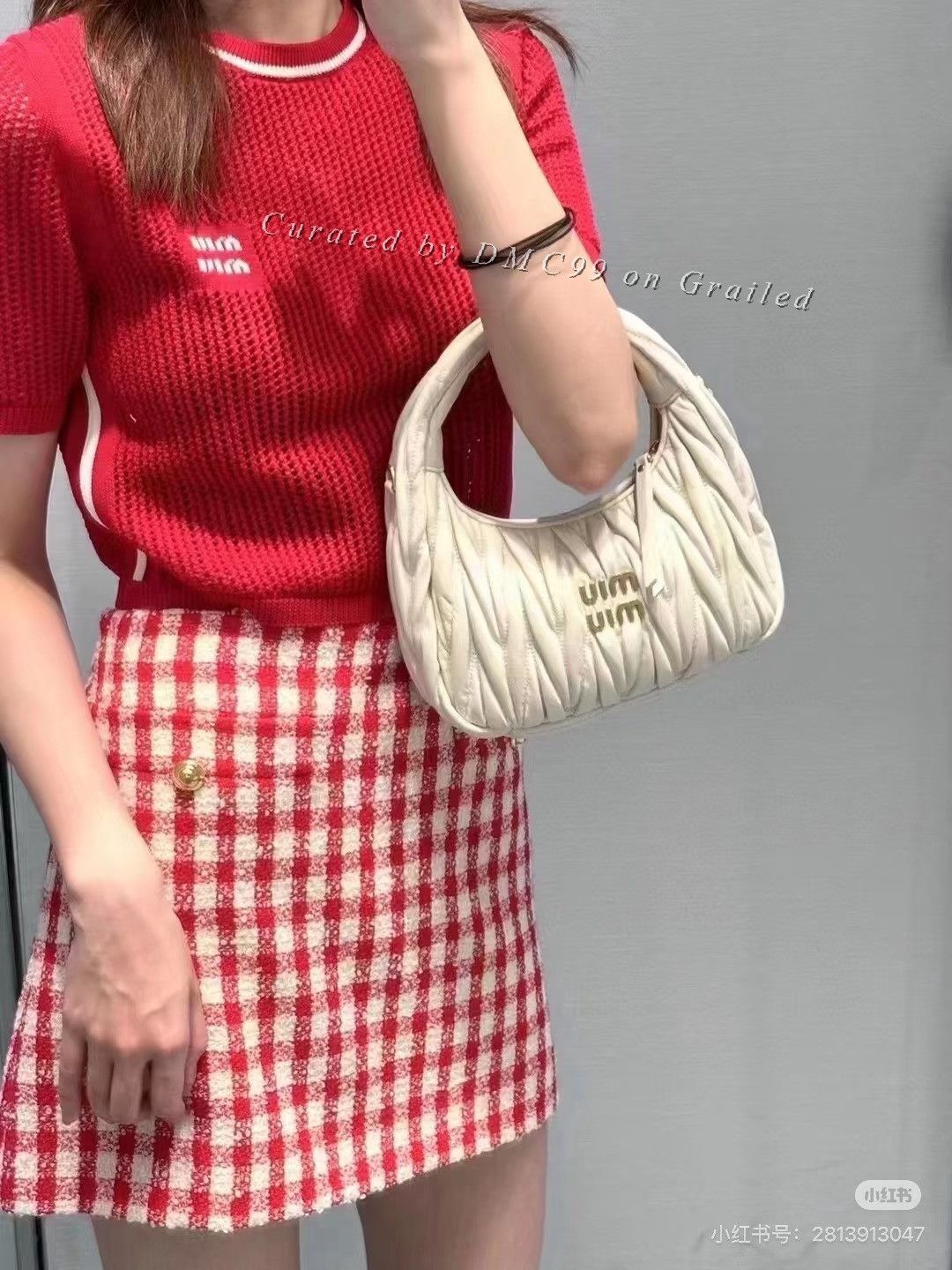 Miu Miu Miumiu Tweed Wool Skirt with Flower Buckle Size 40" / US 18 - 4 Thumbnail