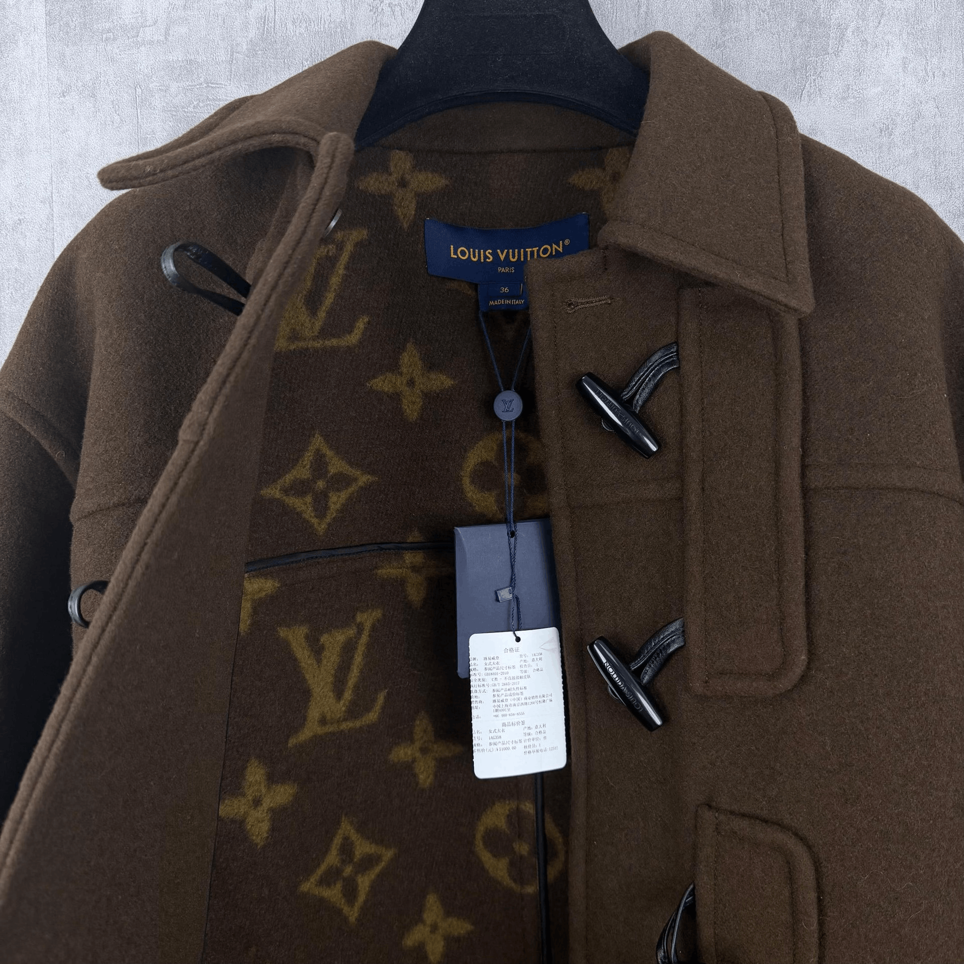 Louis Vuitton Louis Vuitton 2025 Black Wool Coat Size XS / US 0-2 / IT 36-38 - 2 Thumbnail