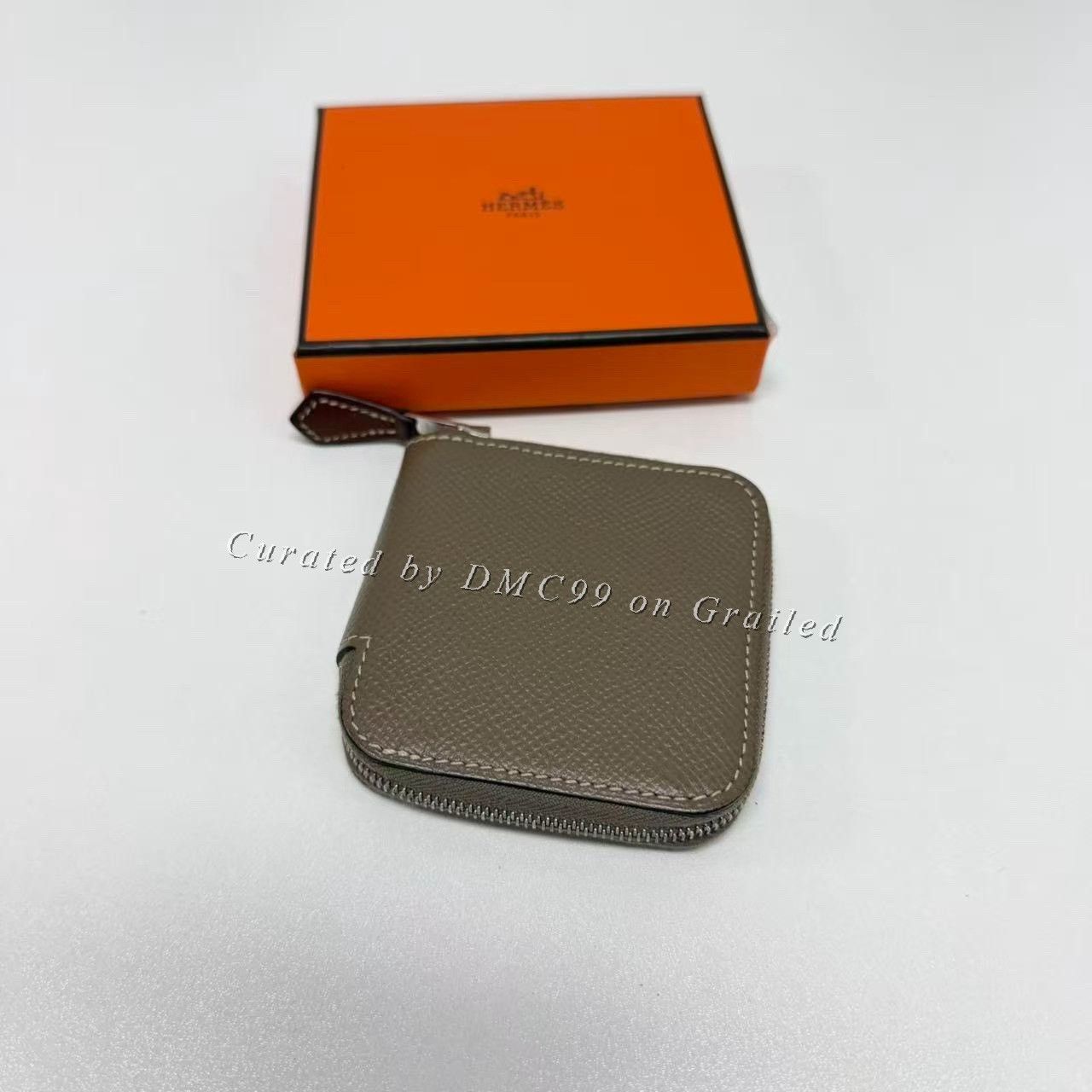 Hermes Hermes Silk Elephant Gray Coin Purse Size ONE SIZE - 2 Thumbnail