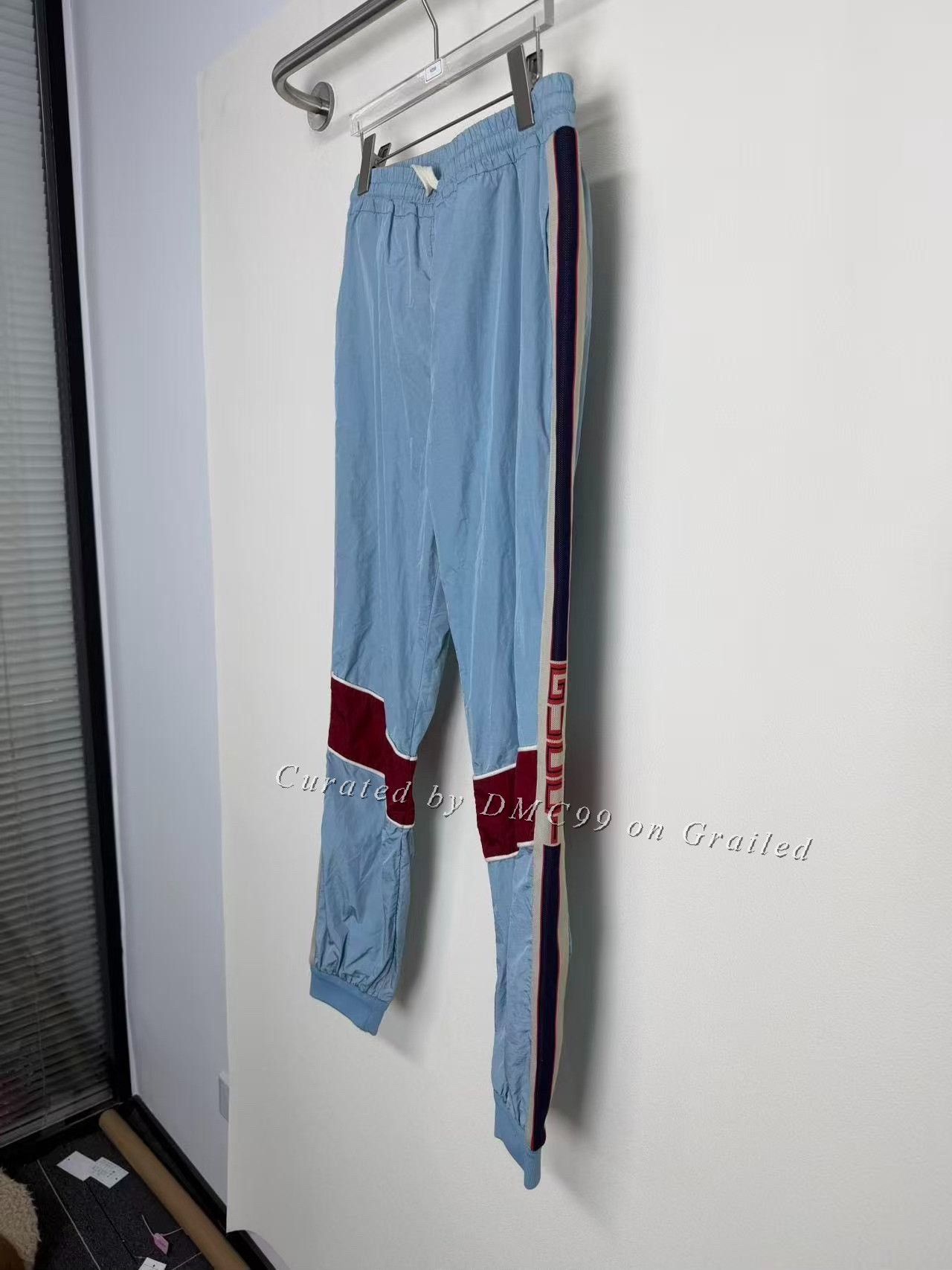 Gucci Gucci Side Logo Web Stripe Blue Pants Size US 32 / EU 48 - 2 Thumbnail