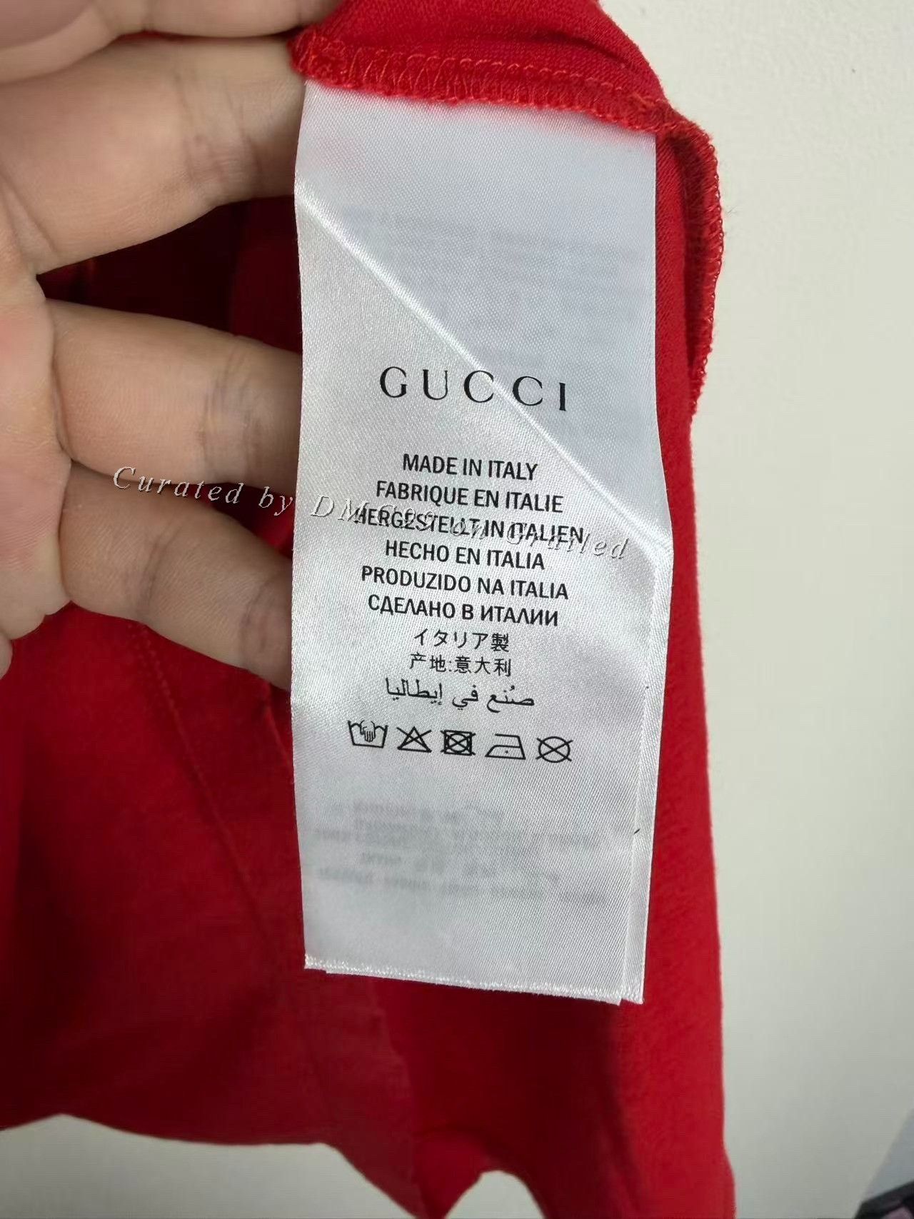 Gucci Gucci Red Blue Spliced Short Sleeve T-Shirt Size US L / EU 52-54 / 3 - 3 Thumbnail