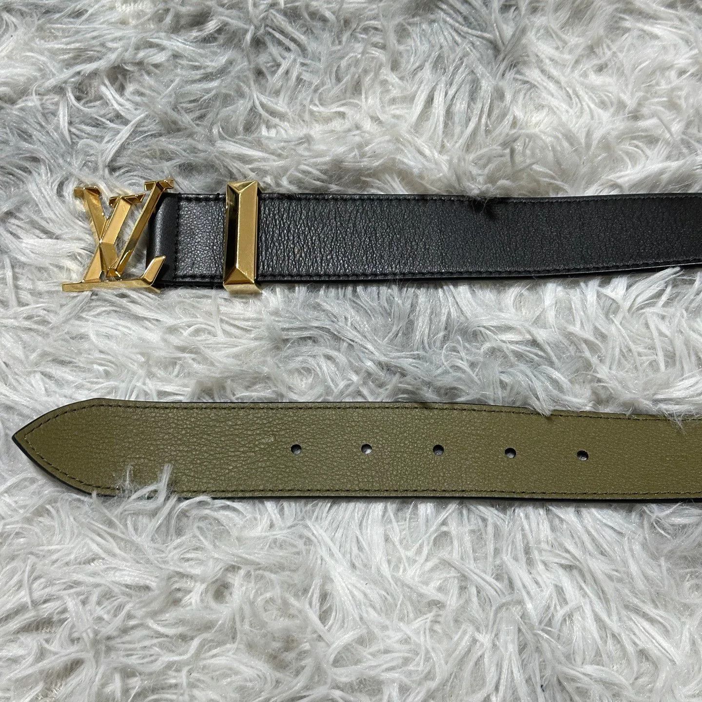 Louis Vuitton Louis Vuitton Leather Brass Belt Size ONE SIZE - 5 Thumbnail