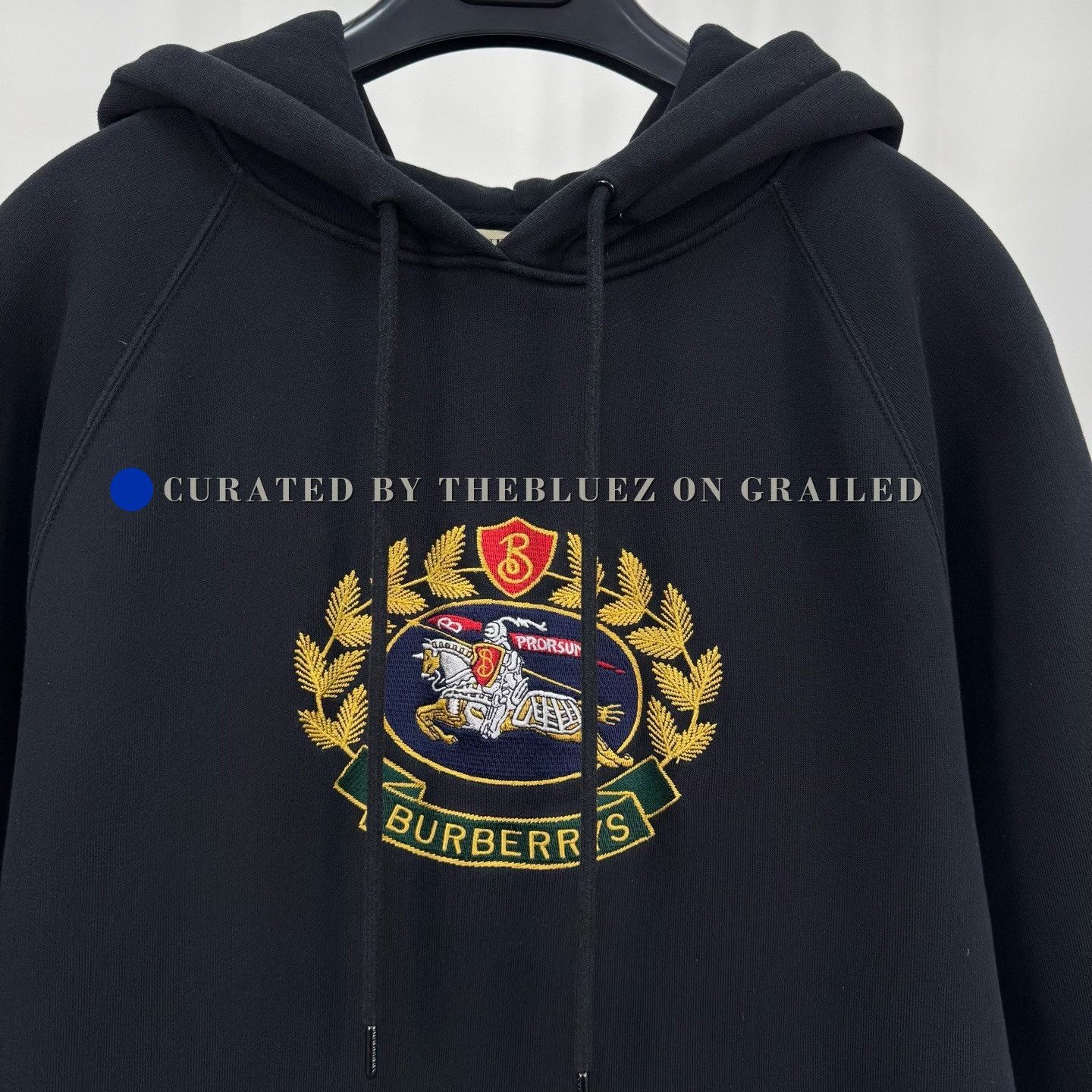Burberry Burberry Embroidered Knight Logo Hoodie Size US S / EU 44-46 / 1 - 3 Thumbnail