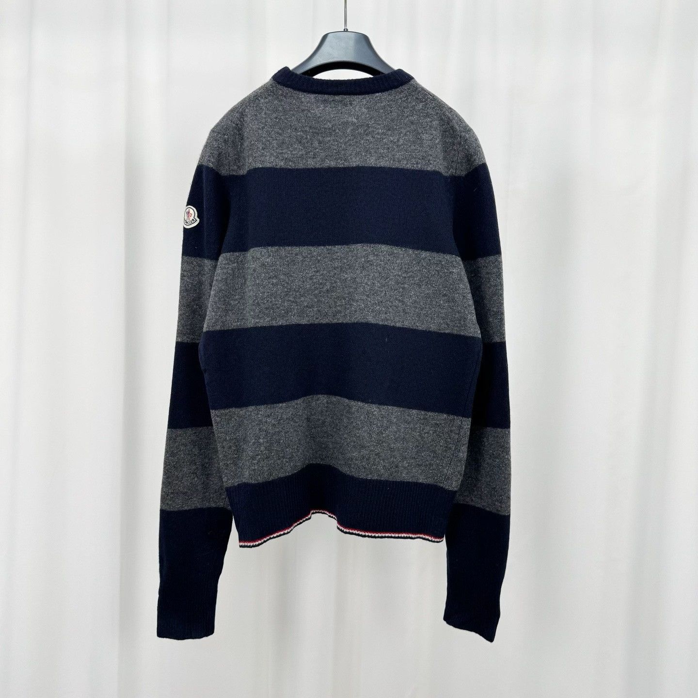 Moncler Moncler Embroidered Logo Striped Knit Sweater Size US M / EU 48-50 / 2 - 2 Thumbnail