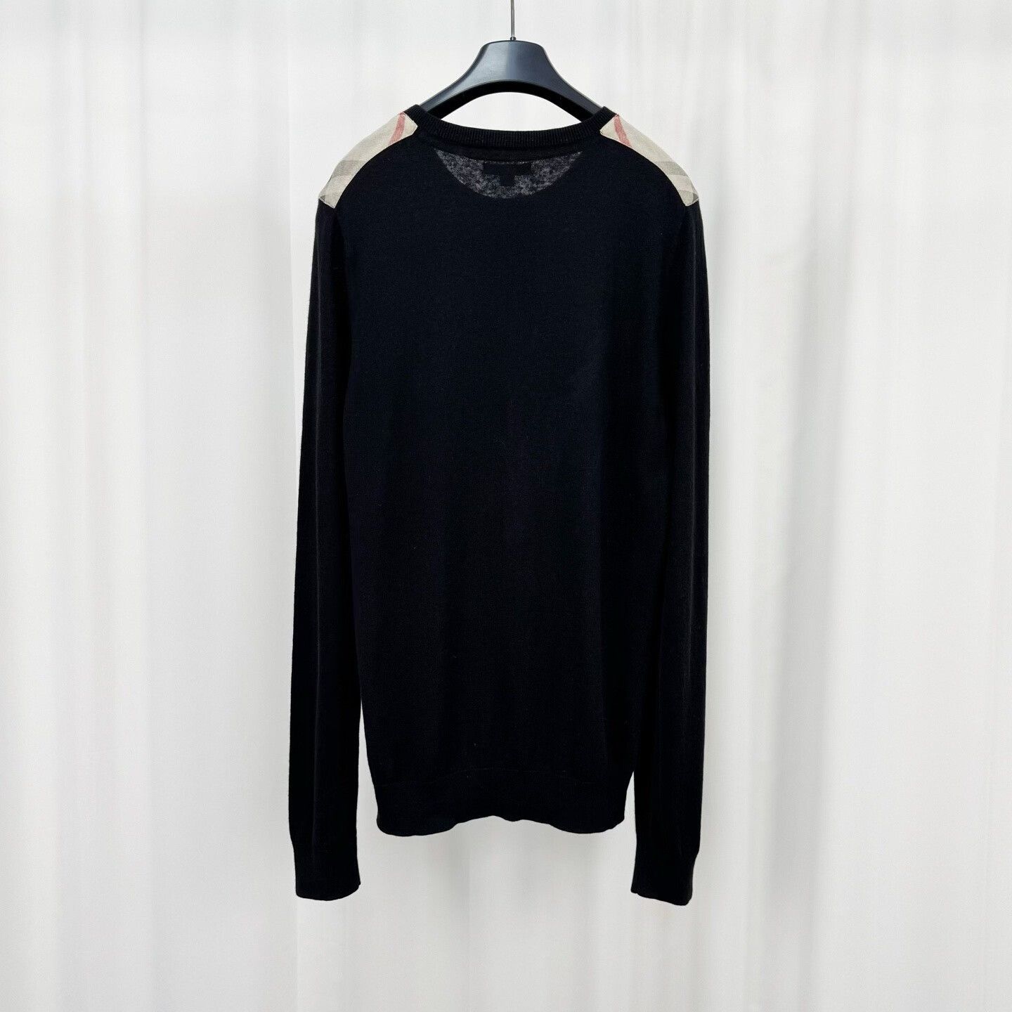 Burberry Burberry Checkered Panel Knit Sweater Size US M / EU 48-50 / 2 - 2 Thumbnail
