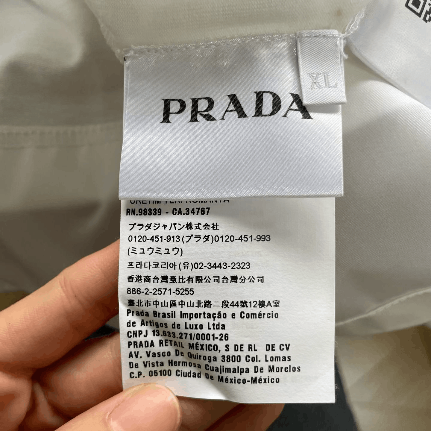 Prada Prada White Nylon Spliced Short-Sleeve Size US XL / EU 56 / 4 - 4 Thumbnail