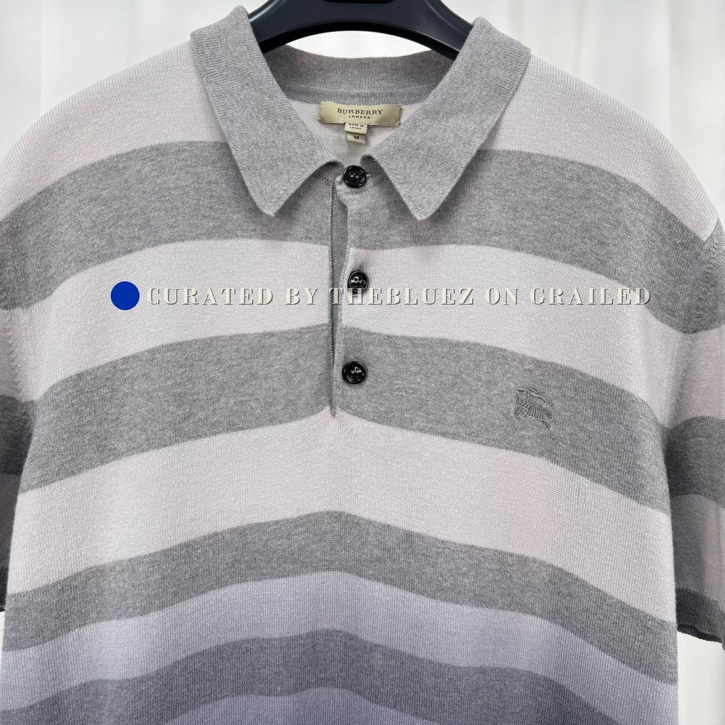 Burberry Burberry Embroidered Knight Gradient Knit Polo Size US M / EU 48-50 / 2 - 3 Thumbnail
