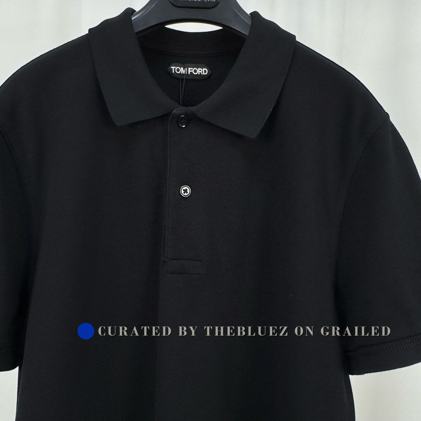 Tom Ford Tom Ford Black Embroidered Letter Polo Size US L / EU 52-54 / 3 - 3 Thumbnail