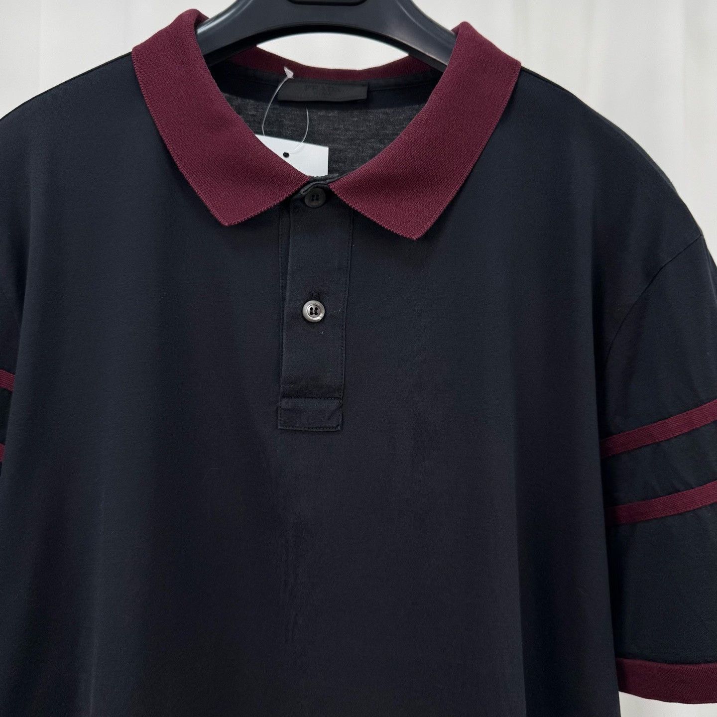 Prada Prada Black Polo Short Sleeve Size US L / EU 52-54 / 3 - 3 Thumbnail