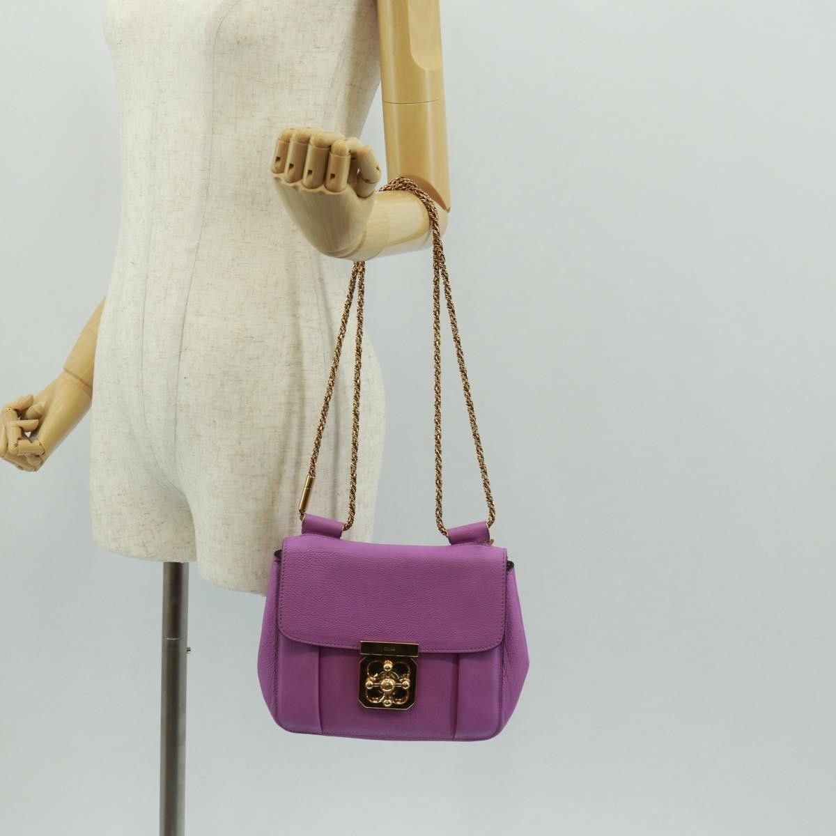 Chloe Chloe Elsie Chain Shoulder Bag Leather Size ONE SIZE - 19 Thumbnail