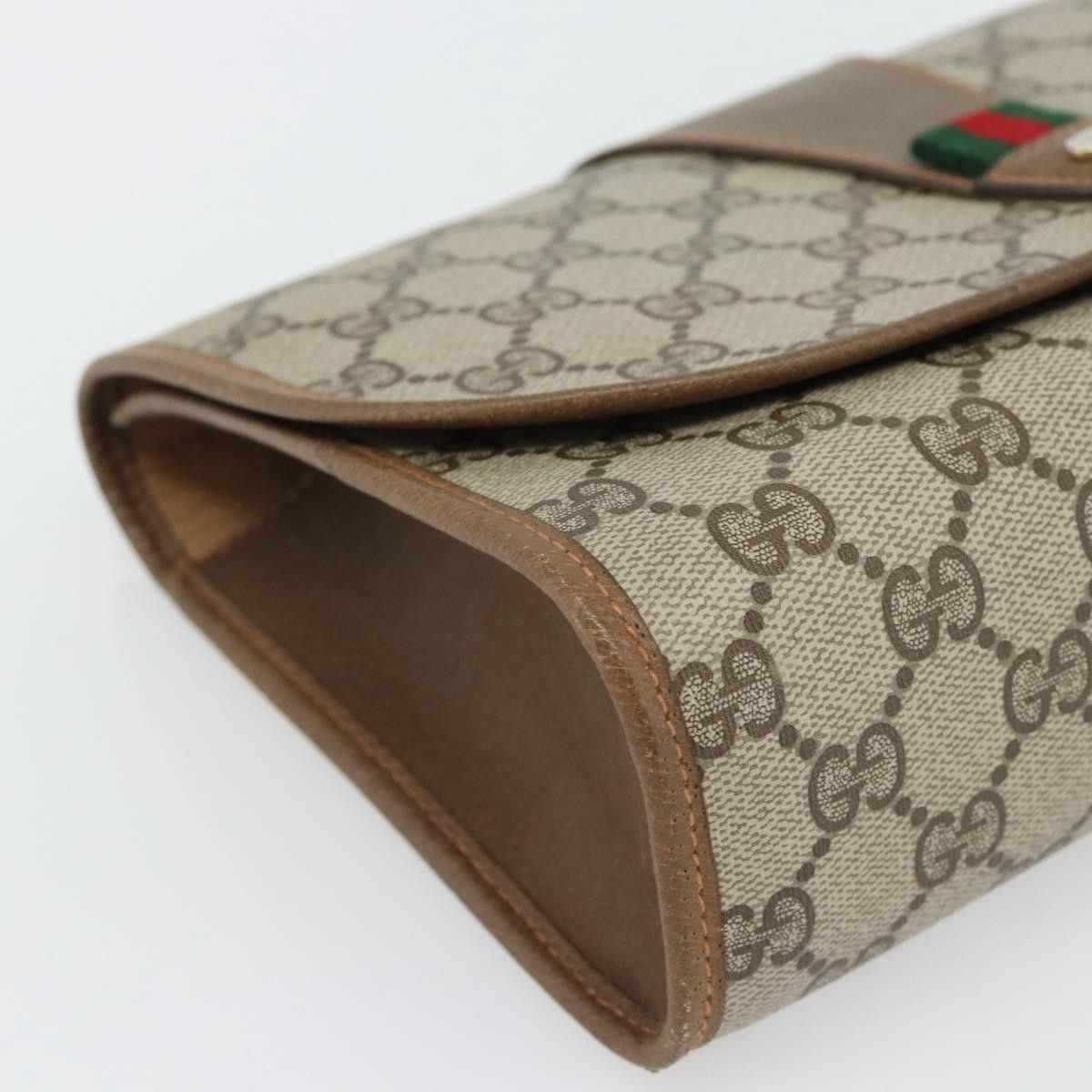 Gucci Gucci Vintage Web Flap Clutch GG Canvas Size ONE SIZE - 9 Thumbnail