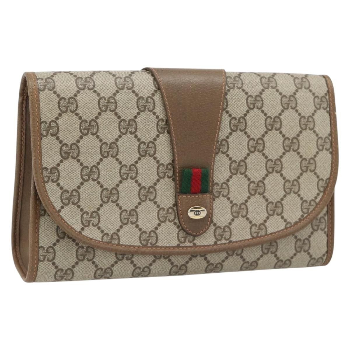 Gucci Gucci Vintage Web Flap Clutch GG Canvas Size ONE SIZE - 17 Thumbnail