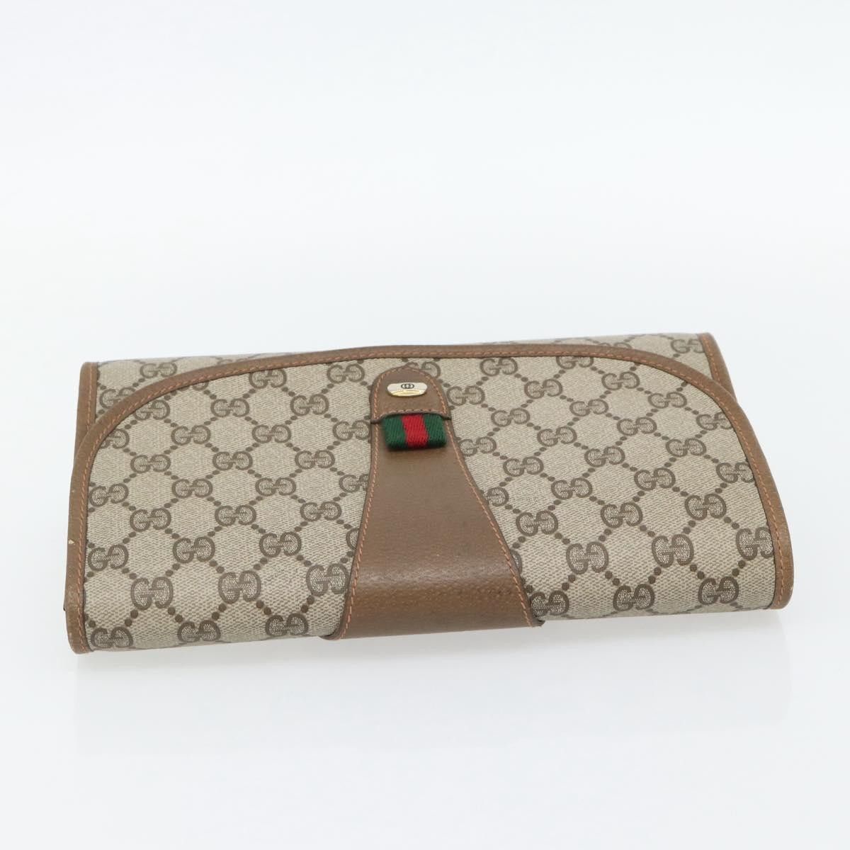Gucci Gucci Vintage Web Flap Clutch GG Canvas Size ONE SIZE - 13 Thumbnail
