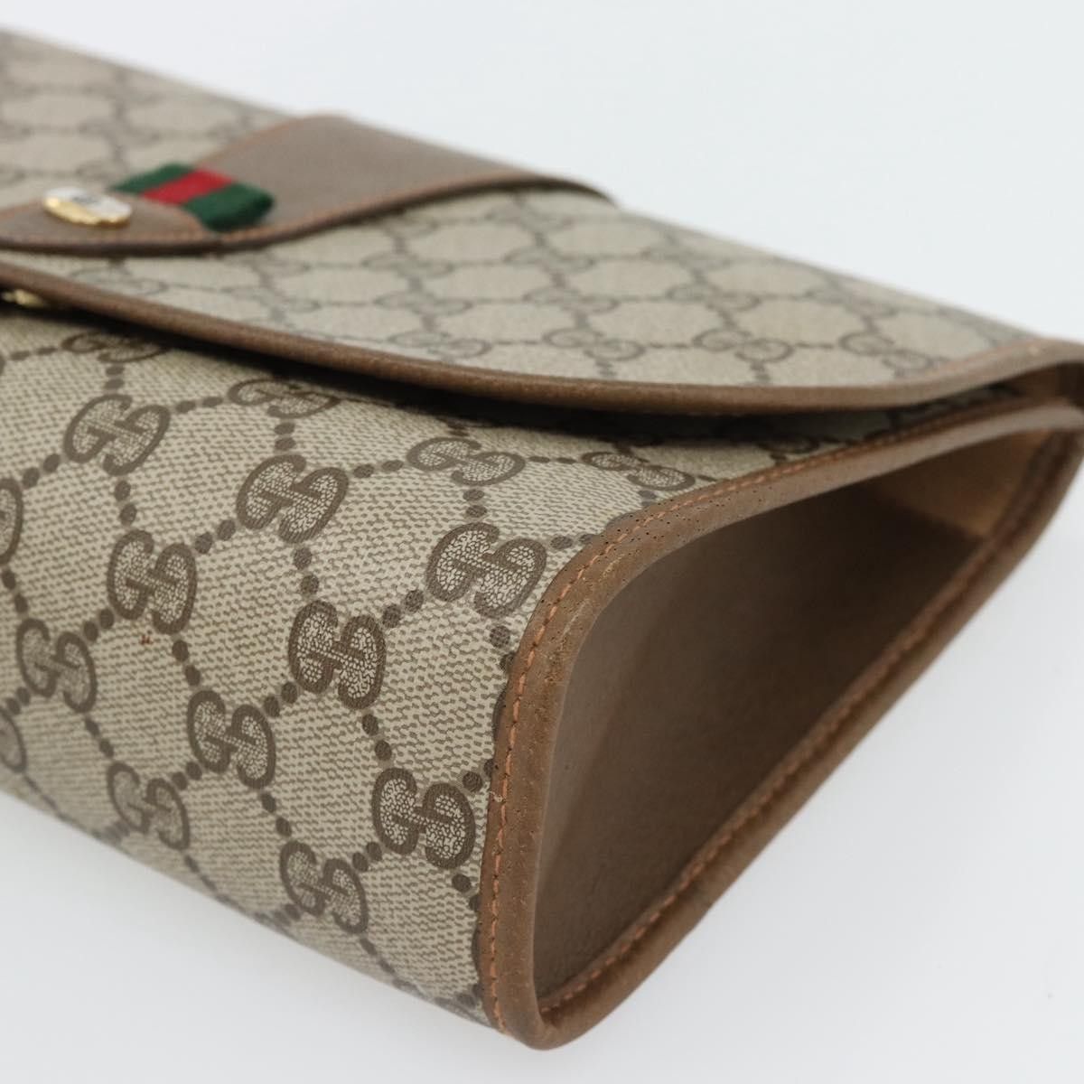 Gucci Gucci Vintage Web Flap Clutch GG Canvas Size ONE SIZE - 8 Thumbnail