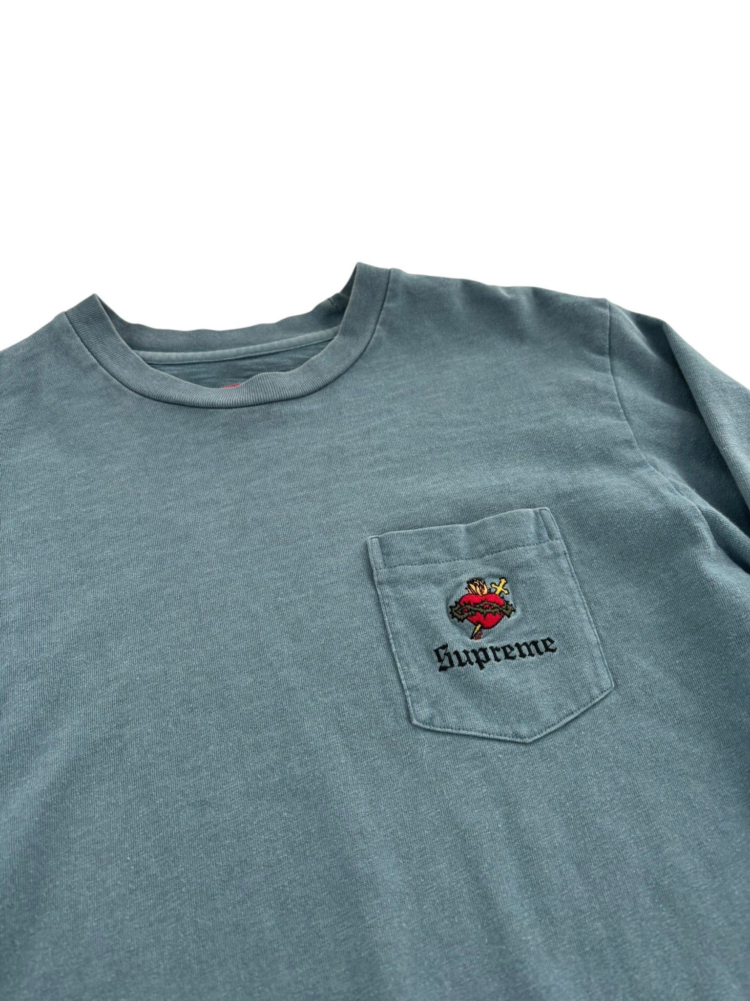 Supreme Sacred Heart Tee Light Blue Size US M / EU 48-50 / 2 - 2 Thumbnail