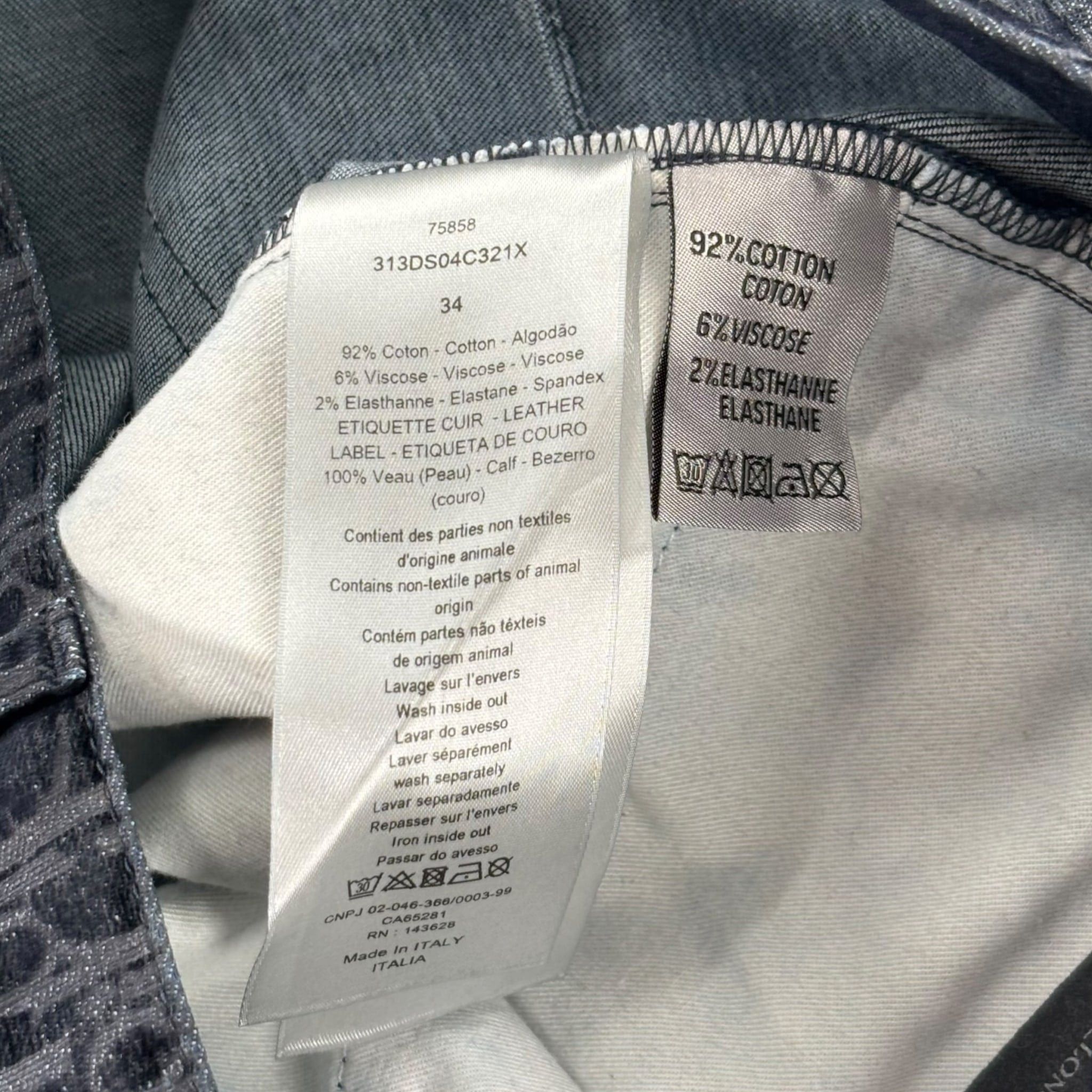 Dior Oblique Jacquard Velvet Denim Navy Pants Size US 34 / EU 50 - 4 Thumbnail