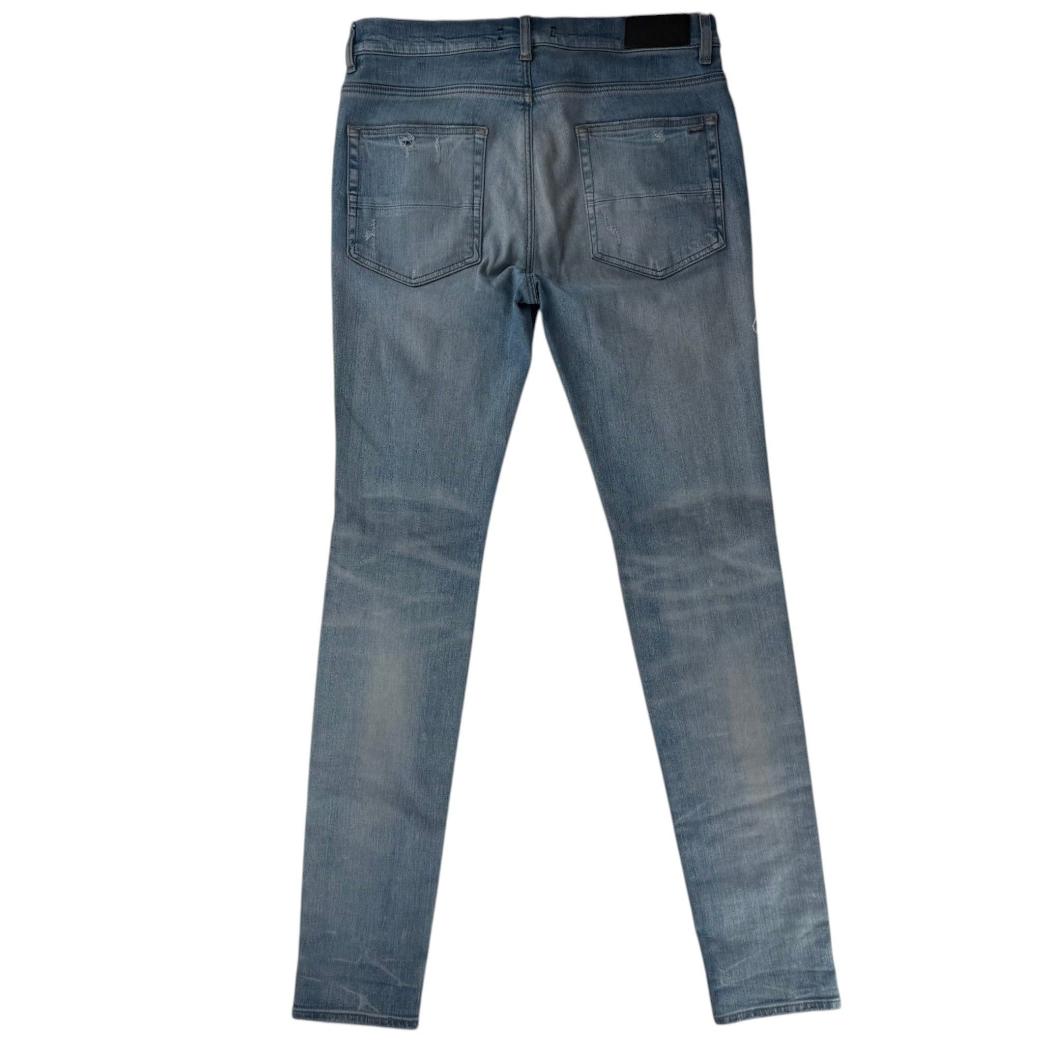Amiri Distressed Jeans Dark Blue Size US 34 / EU 50 - 2 Thumbnail