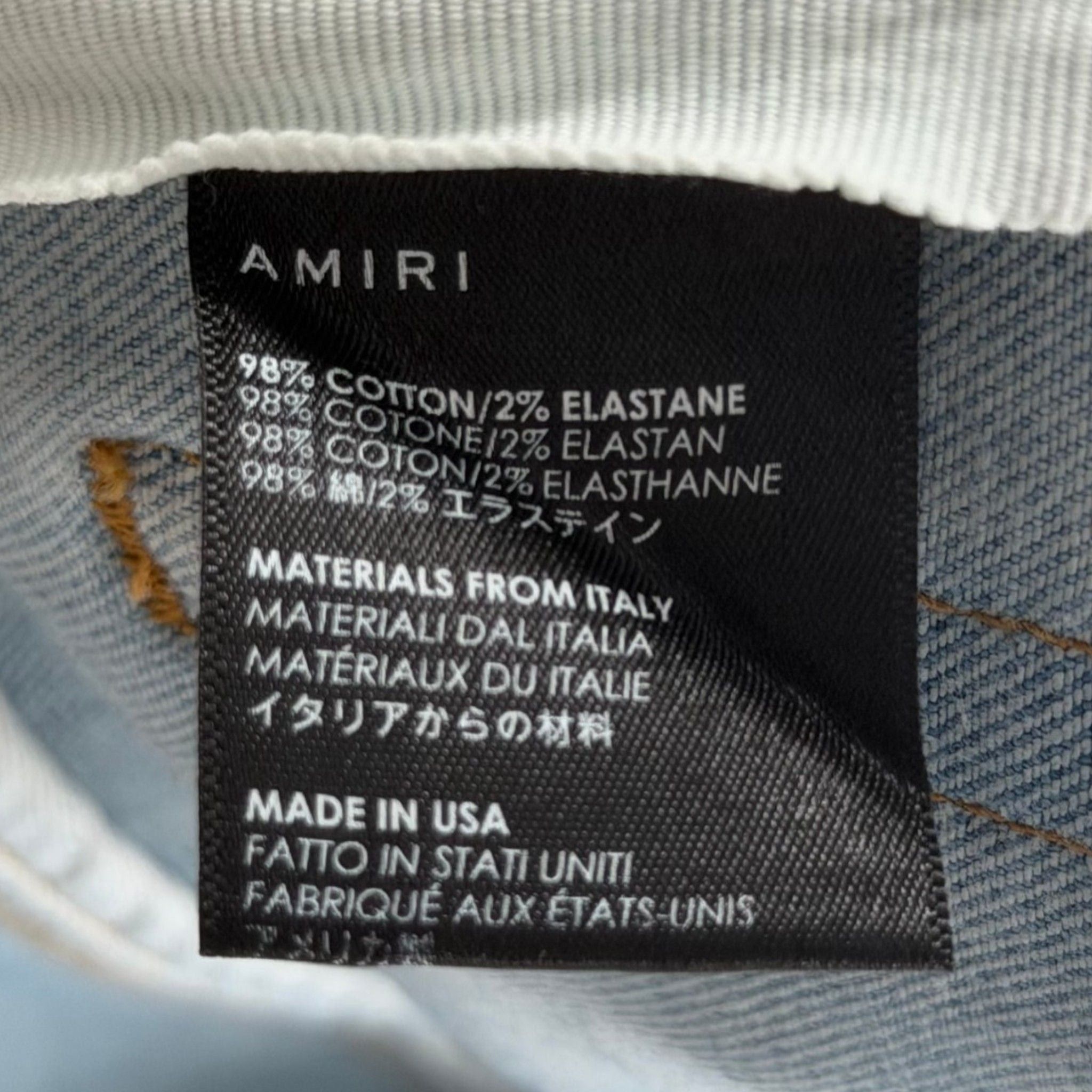 Amiri Distressed Jeans Blue Size US 34 / EU 50 - 3 Thumbnail