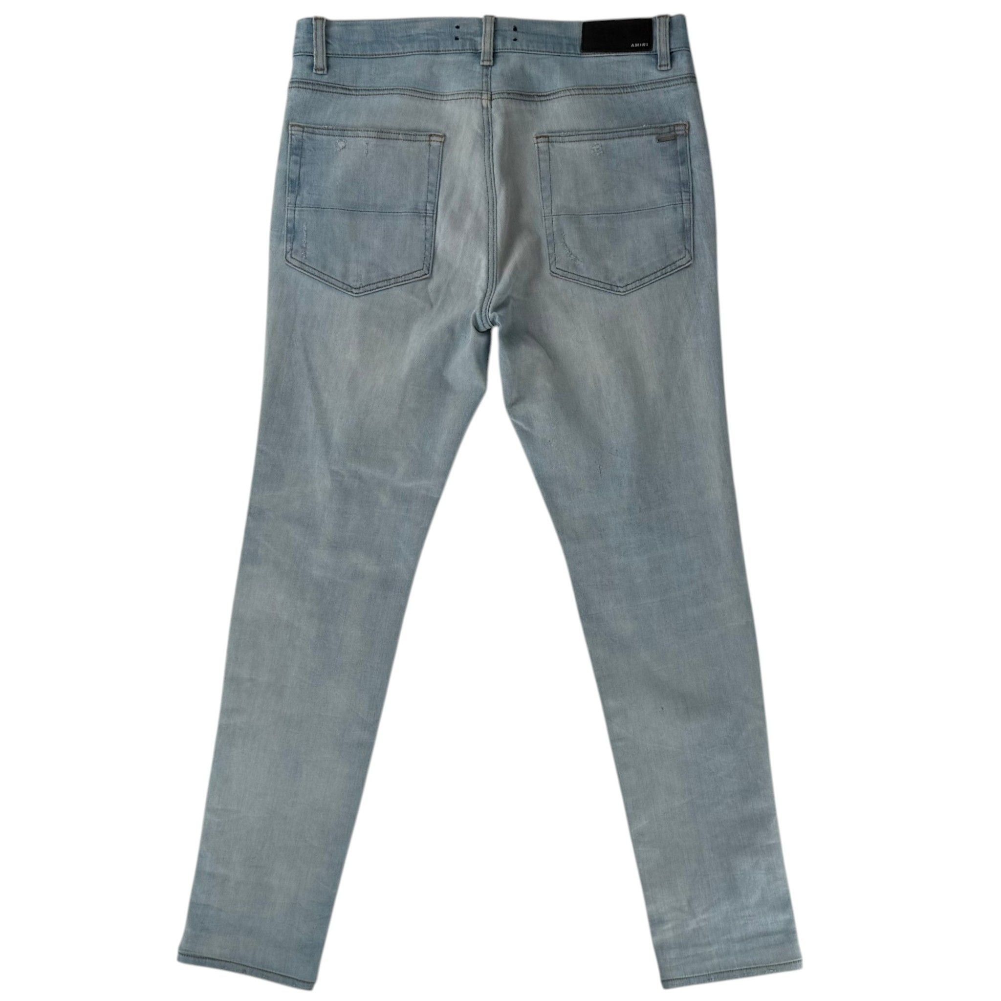 Amiri Distressed Jeans Blue Size US 34 / EU 50 - 2 Thumbnail