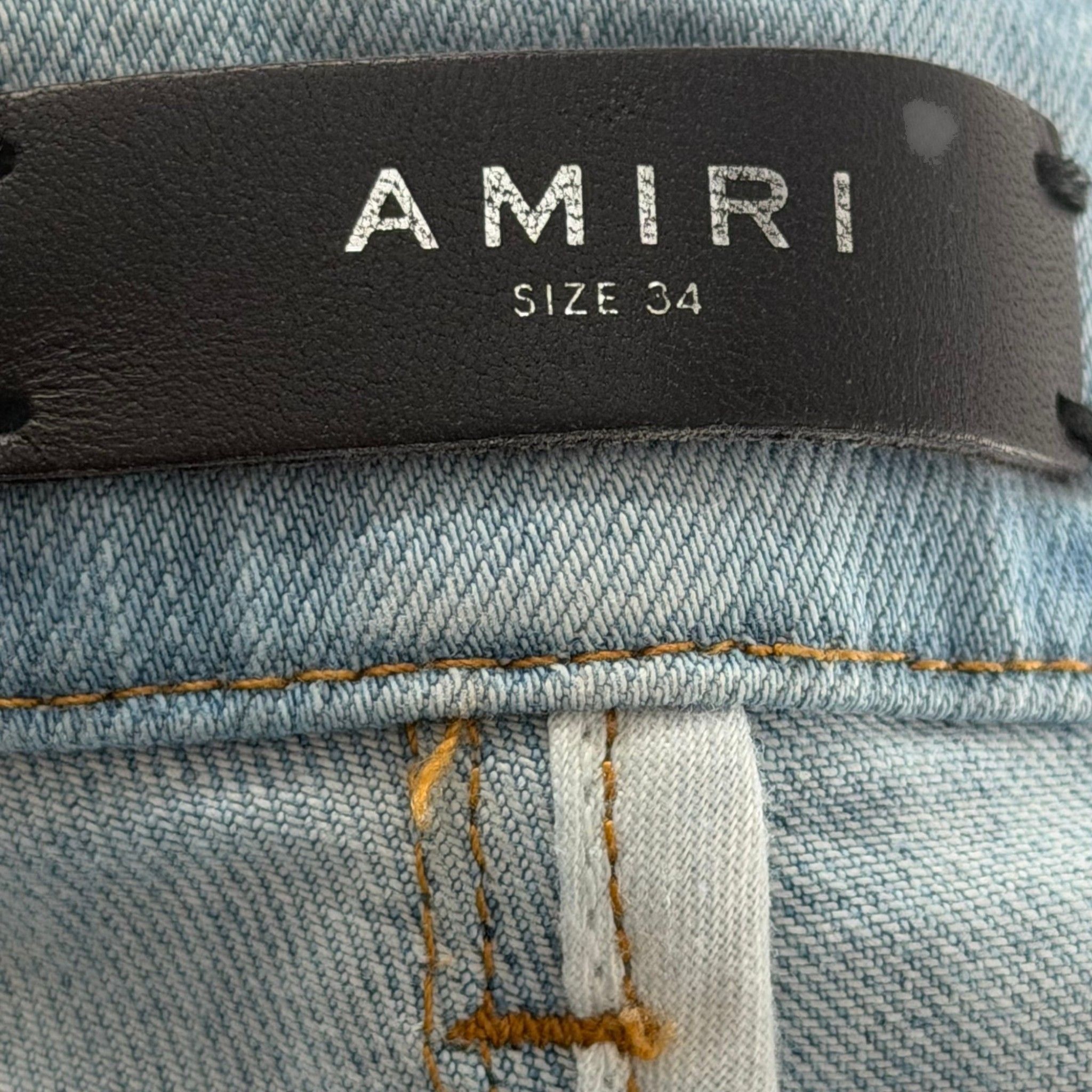Amiri Distressed Jeans Blue Size US 34 / EU 50 - 6 Thumbnail