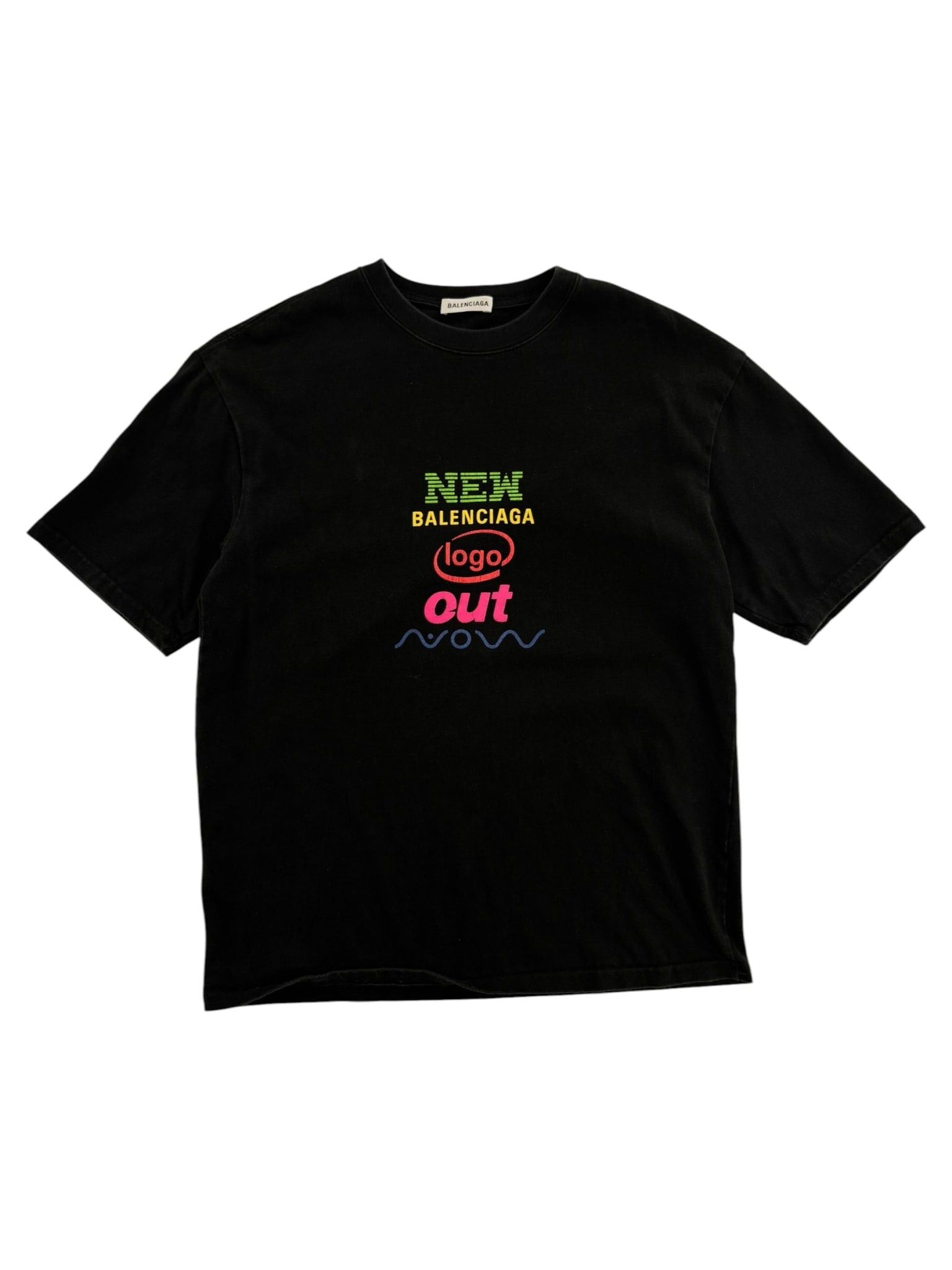 Balenciaga Color Logo Paris Tee Black Size US XS / EU 42 / 0 - 6 Thumbnail