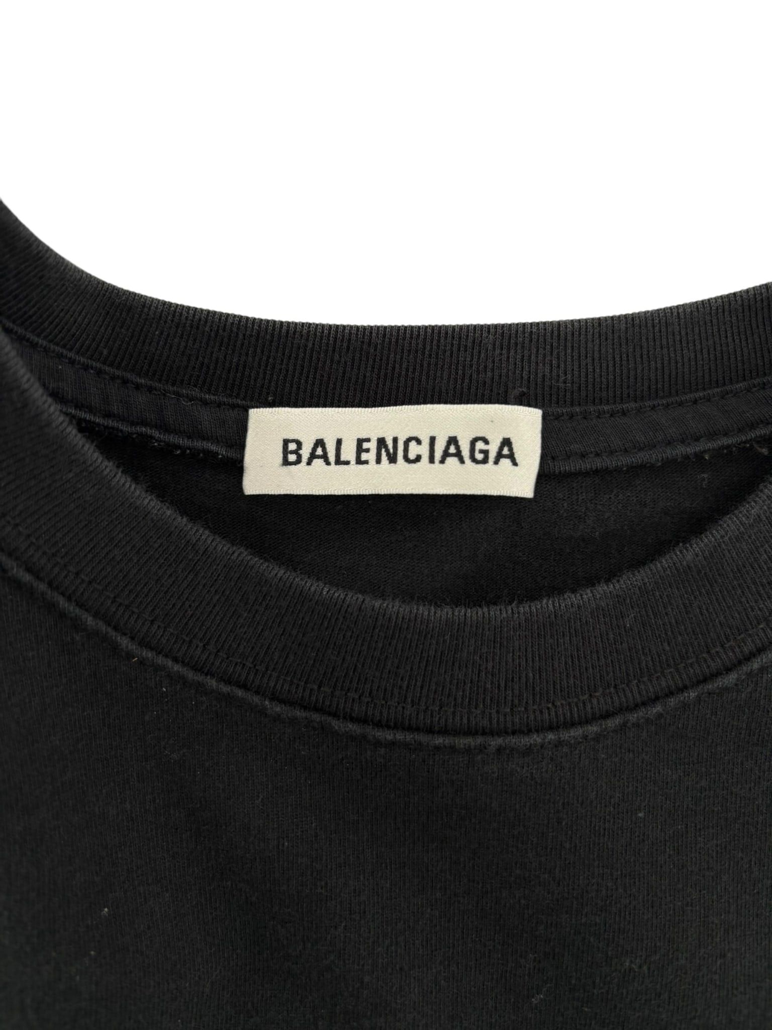 Balenciaga Color Logo Paris Tee Black Size US XS / EU 42 / 0 - 5 Thumbnail