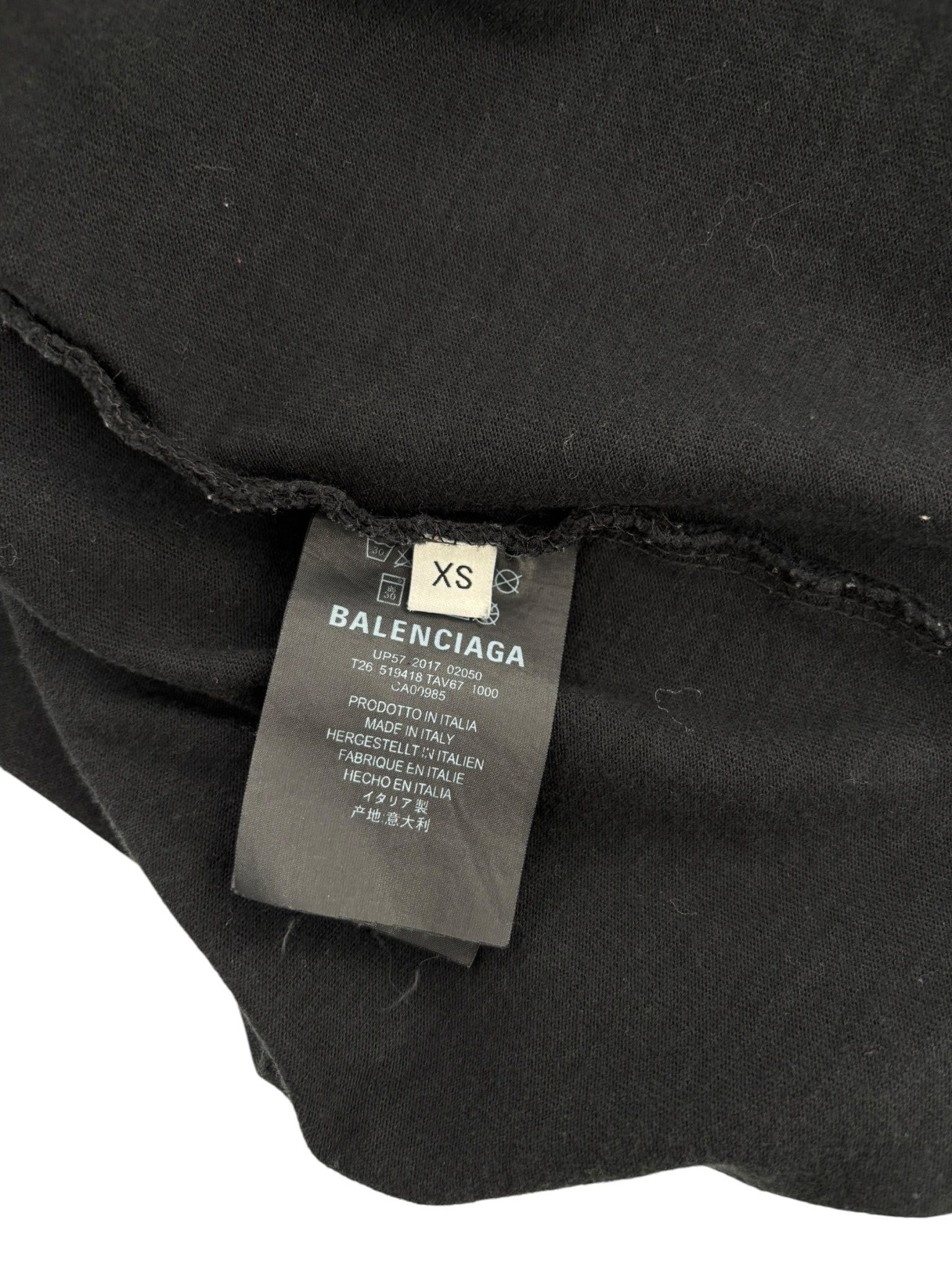 Balenciaga Color Logo Paris Tee Black Size US XS / EU 42 / 0 - 3 Thumbnail