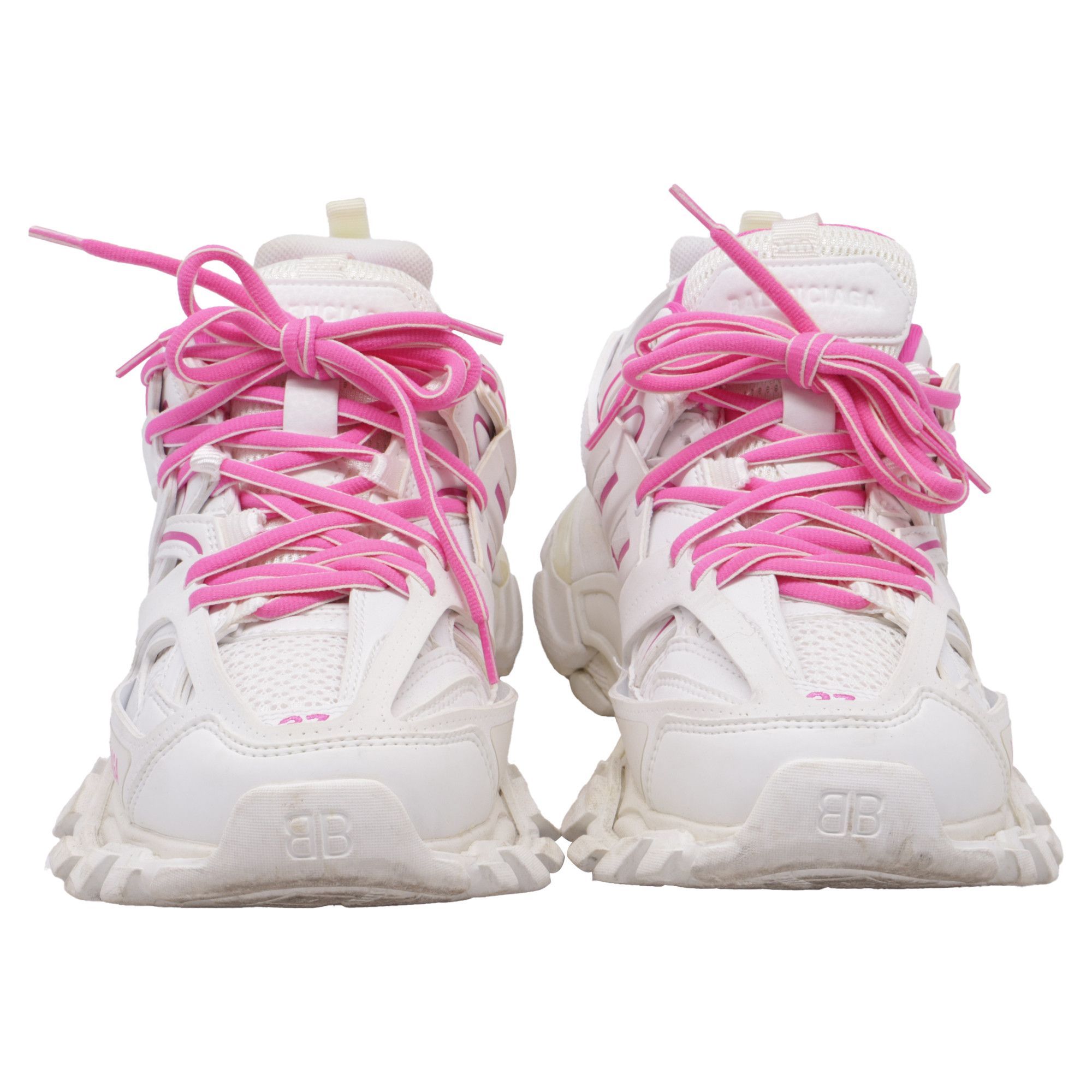 Balenciaga Balenciaga Track Sneakers in White Polyurethane Size US 6.5 / EU 39-40 - 2 Thumbnail