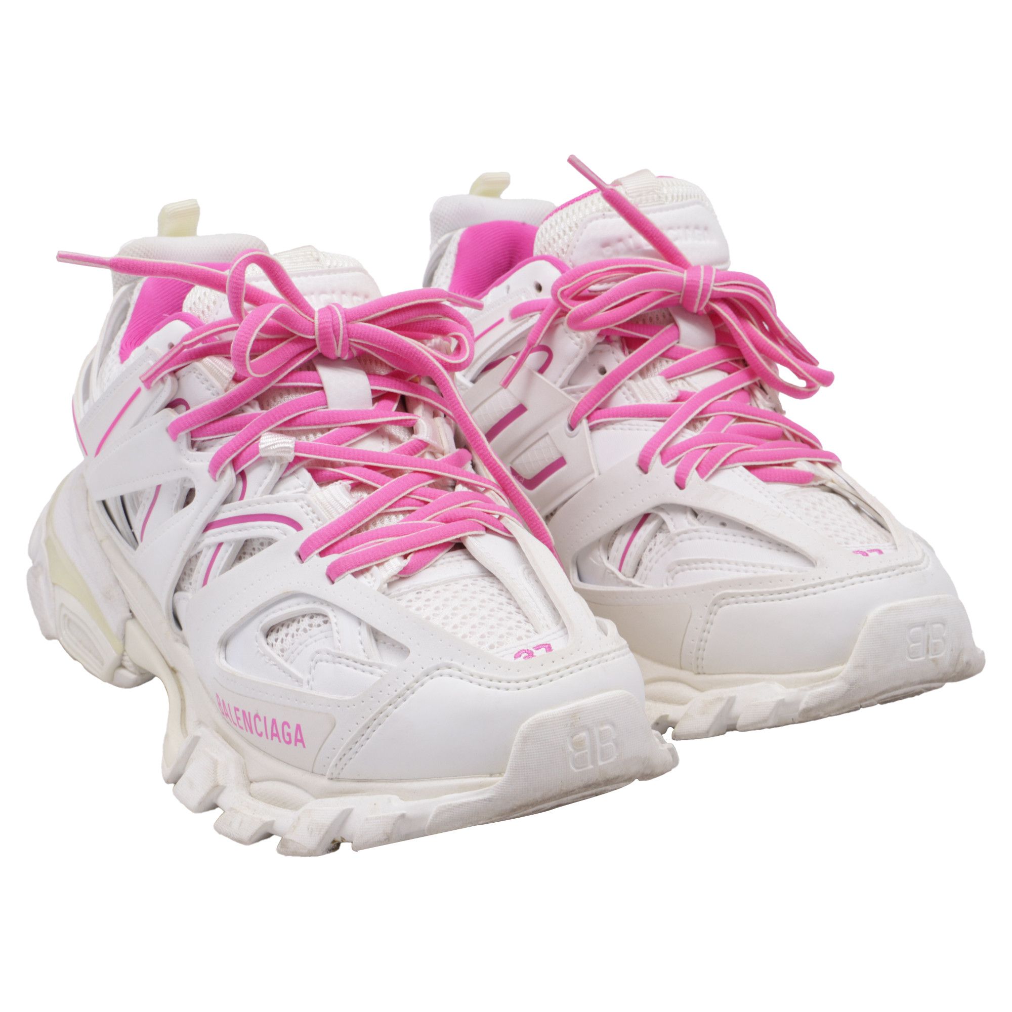 Balenciaga Balenciaga Track Sneakers in White Polyurethane Size US 6.5 / EU 39-40 - 3 Thumbnail
