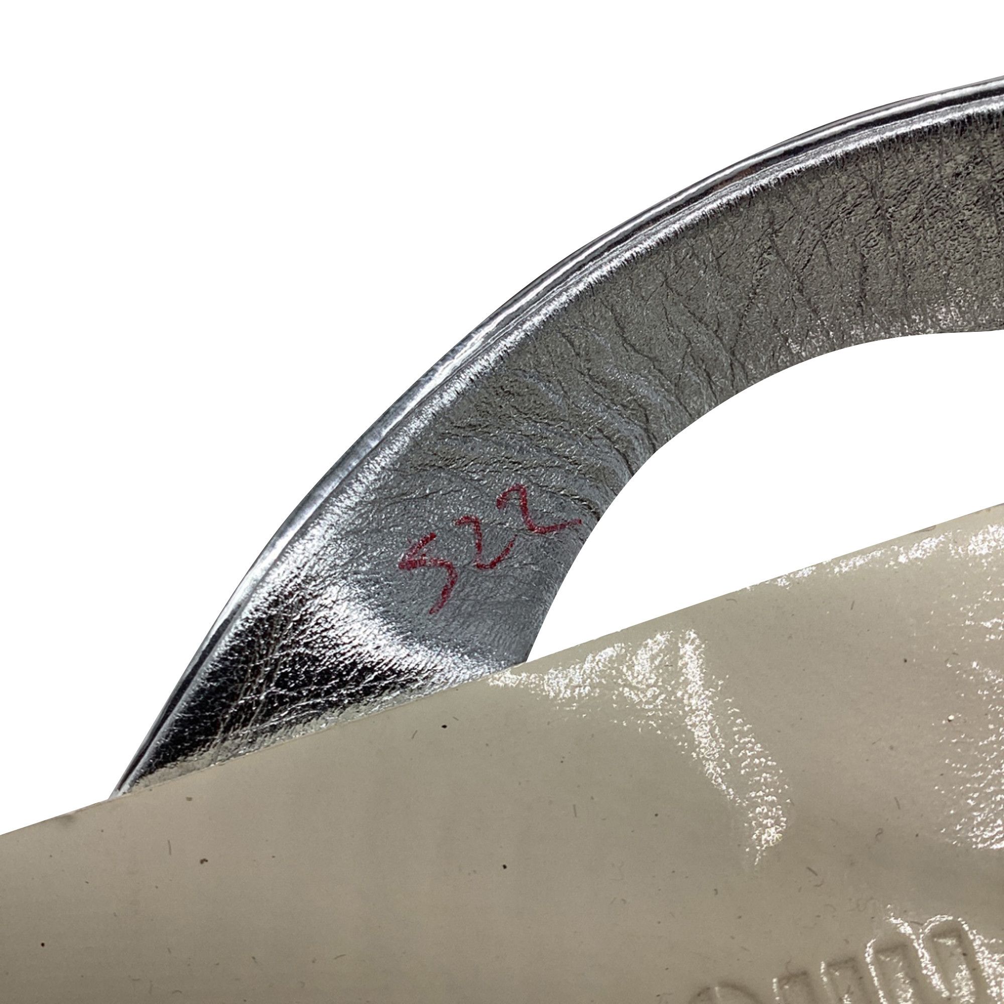 Miu Miu Miu Miu Crysta- Embellish Sandal Heels in Silver Patent Leat Size US 8.5 / IT 38.5 - 10 Thumbnail