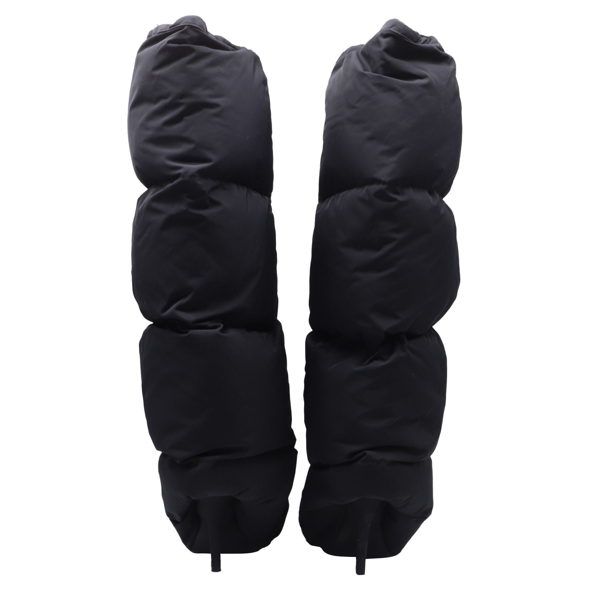 Balenciaga Balenciaga New Wader Quilted Knee-High Boots in Black Polyam Size US 9 / IT 39 - 4 Thumbnail