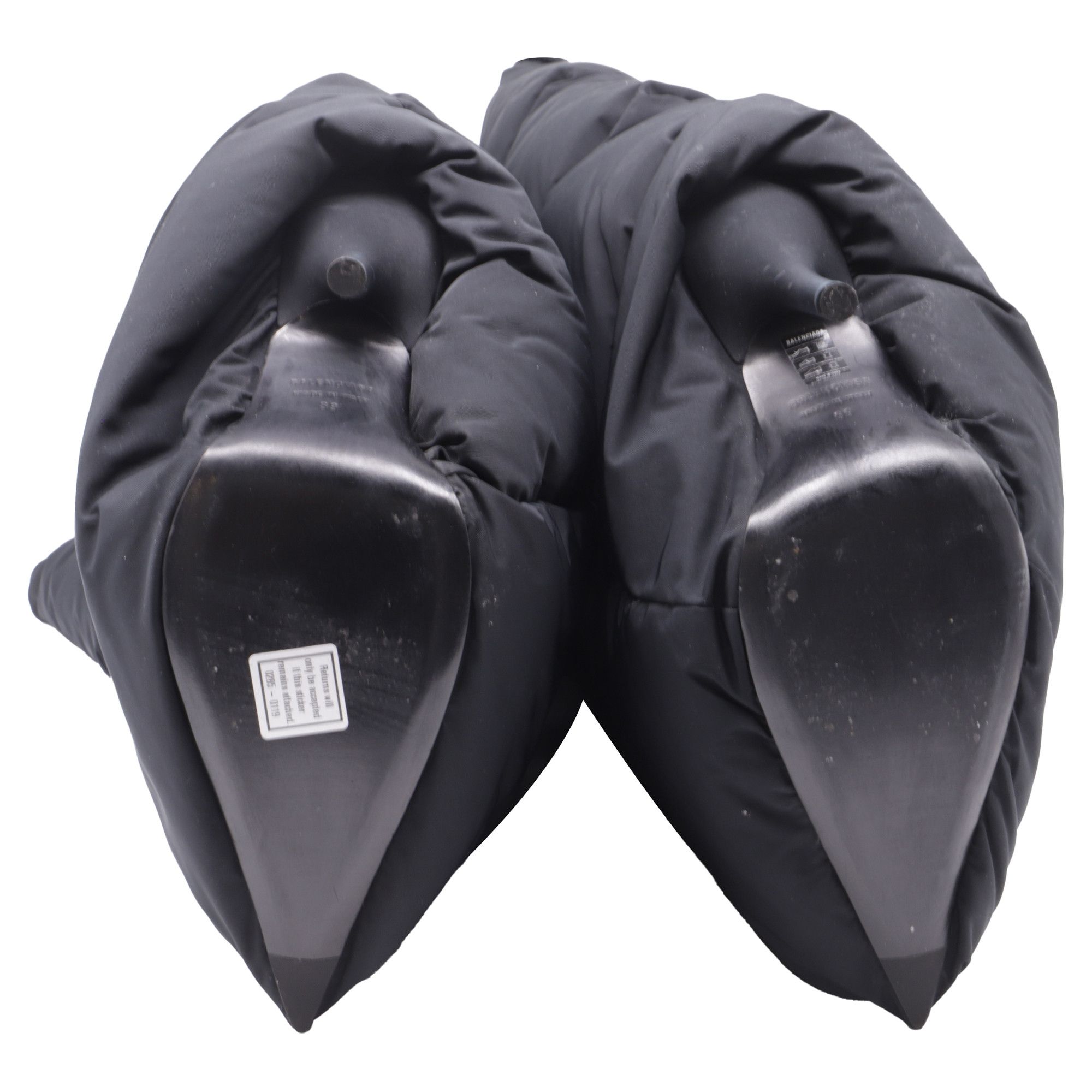 Balenciaga Balenciaga New Wader Quilted Knee-High Boots in Black Polyam Size US 9 / IT 39 - 6 Thumbnail