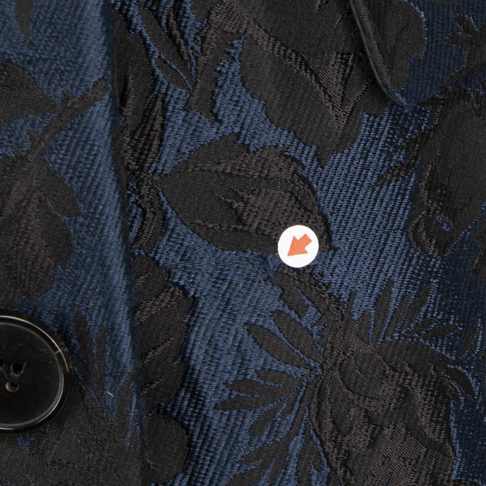 Alexander McQueen Black & Blue Silk Floral Coat Size M / US 6-8 / IT 42-44 - 6 Thumbnail
