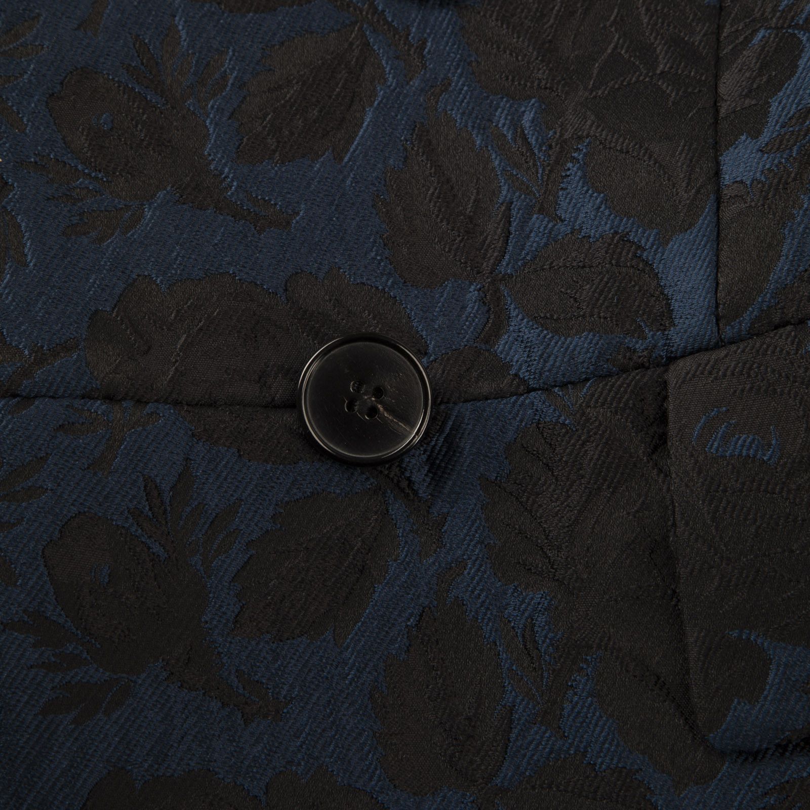 Alexander McQueen Black & Blue Silk Floral Coat Size M / US 6-8 / IT 42-44 - 3 Thumbnail