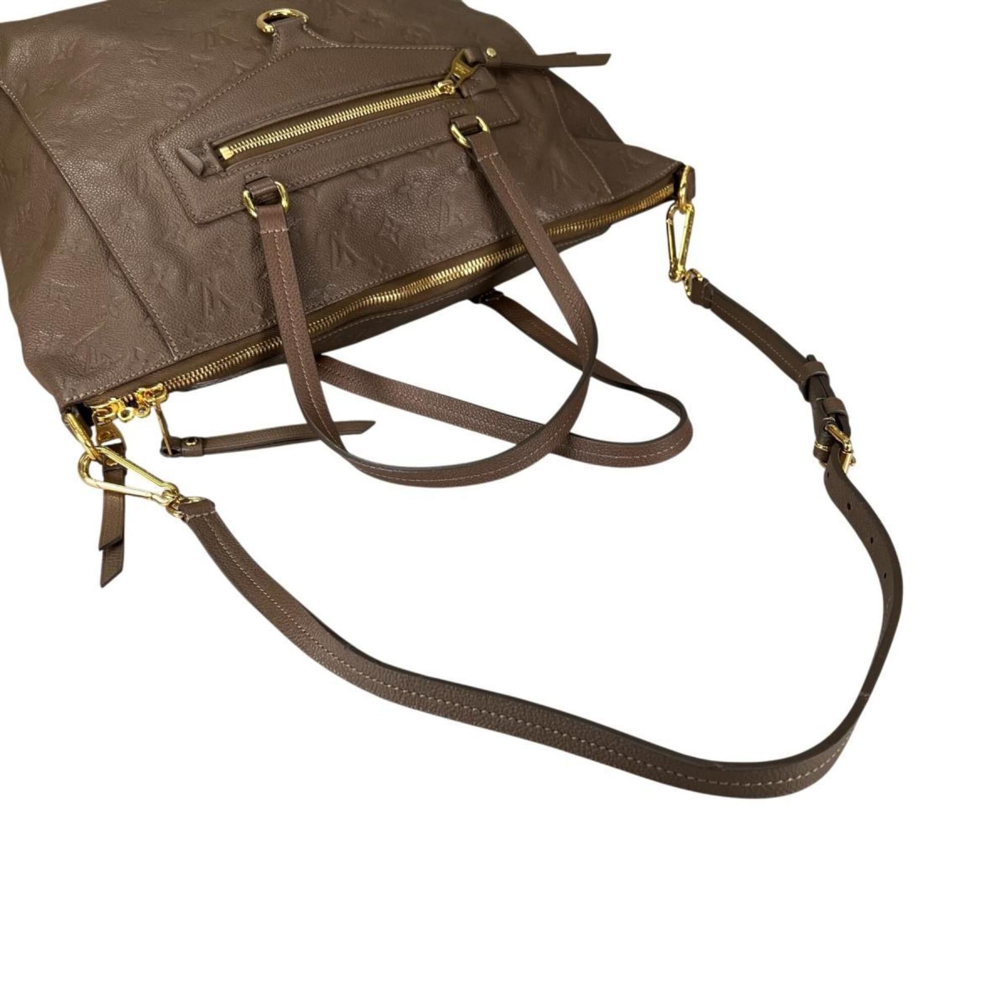 Louis Vuitton Louis Vuitton Lumineuse PM Tote Bag, Monogram Empreinte, M93409, Brown Size ONE SIZE - 6 Thumbnail