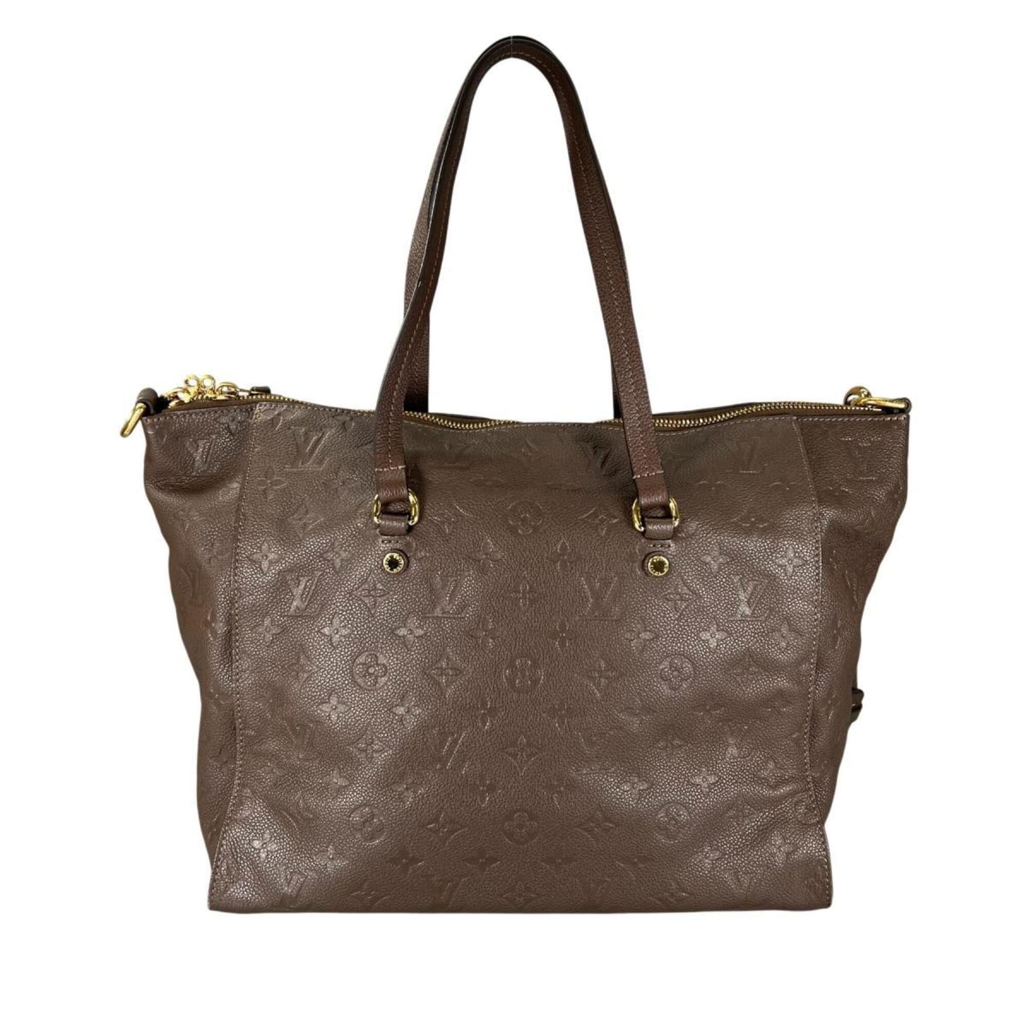 Louis Vuitton Louis Vuitton Lumineuse PM Tote Bag, Monogram Empreinte, M93409, Brown Size ONE SIZE - 3 Thumbnail